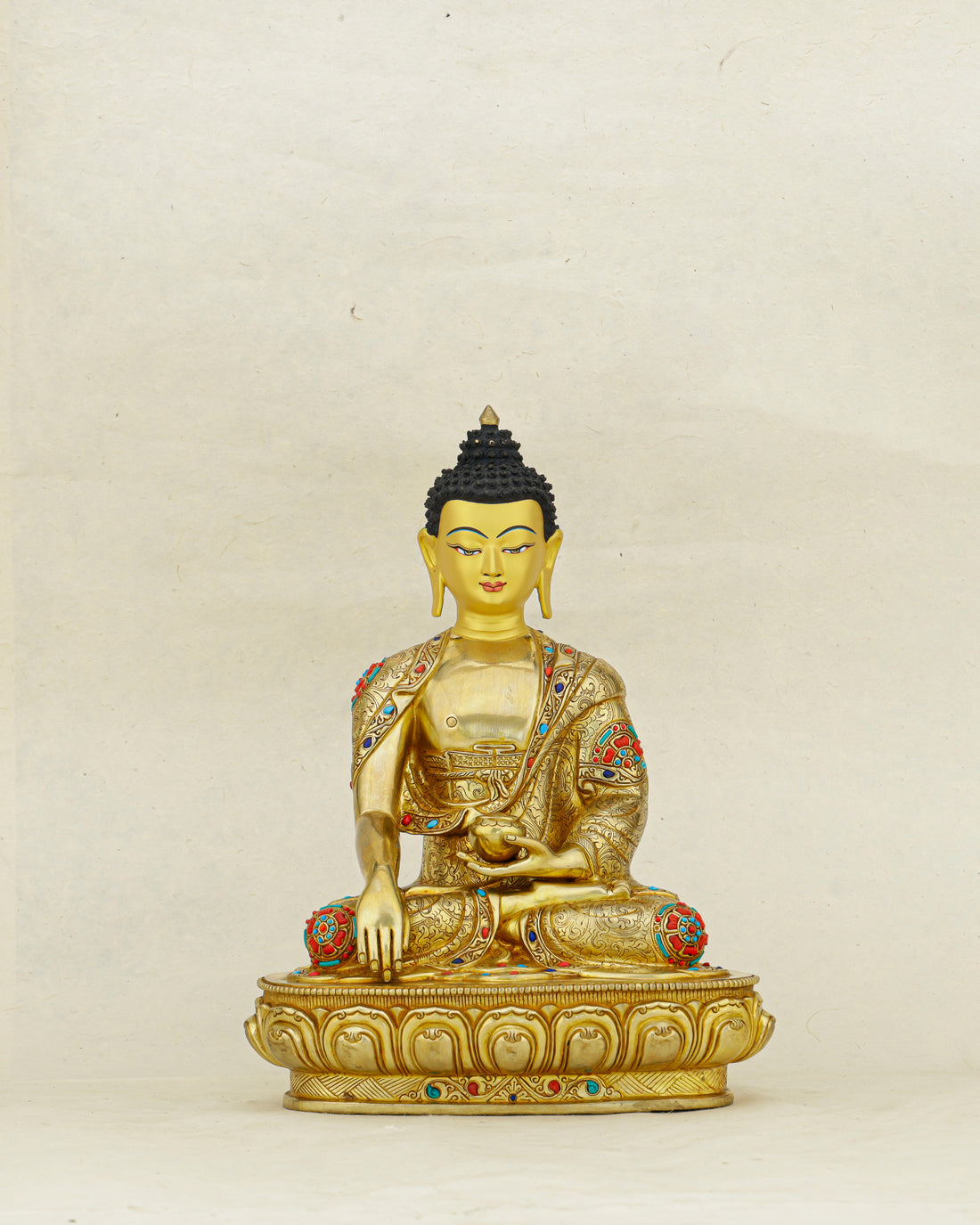 Gold Upon Gold, Truth Upon Truth | Nepalese 24K Sakyamuni Buddha That Illuminates Every Space - Handcrafted Buddhist Statue