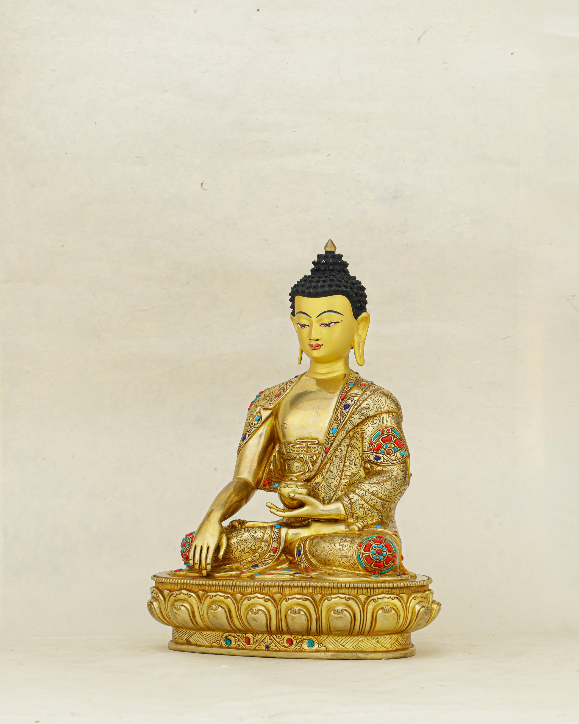 Gold Upon Gold, Truth Upon Truth | Nepalese 24K Sakyamuni Buddha That Illuminates Every Space - Authentic Handcrafted Statue