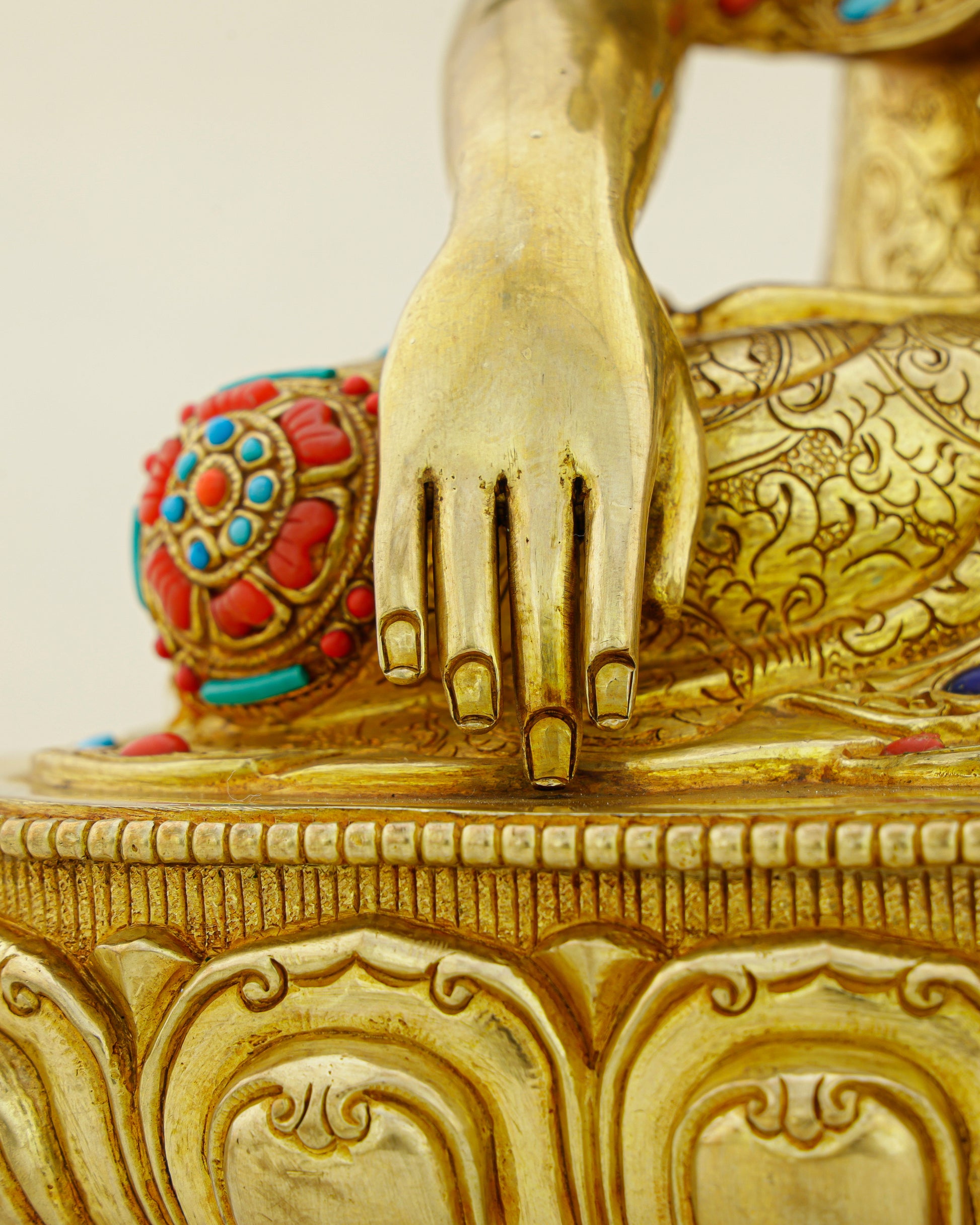 Gold Upon Gold, Truth Upon Truth | Nepalese 24K Sakyamuni Buddha That Illuminates Every Space - Authentic Handcrafted Statue
