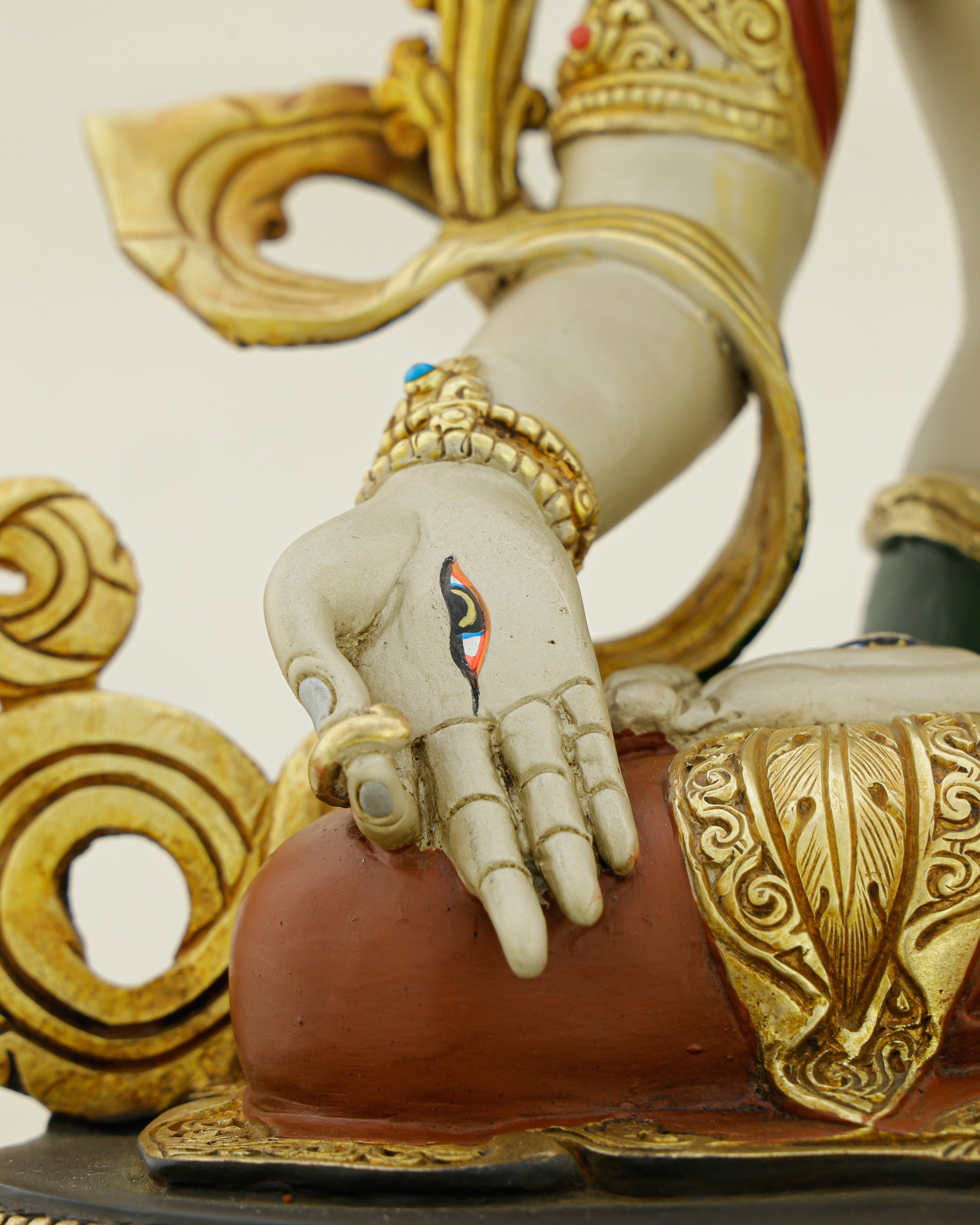 Seven Eyes of Compassion, One Eternal Grace | Nepalese White Tara Statue That Heals and Protects - Authentic Handcrafted Statue