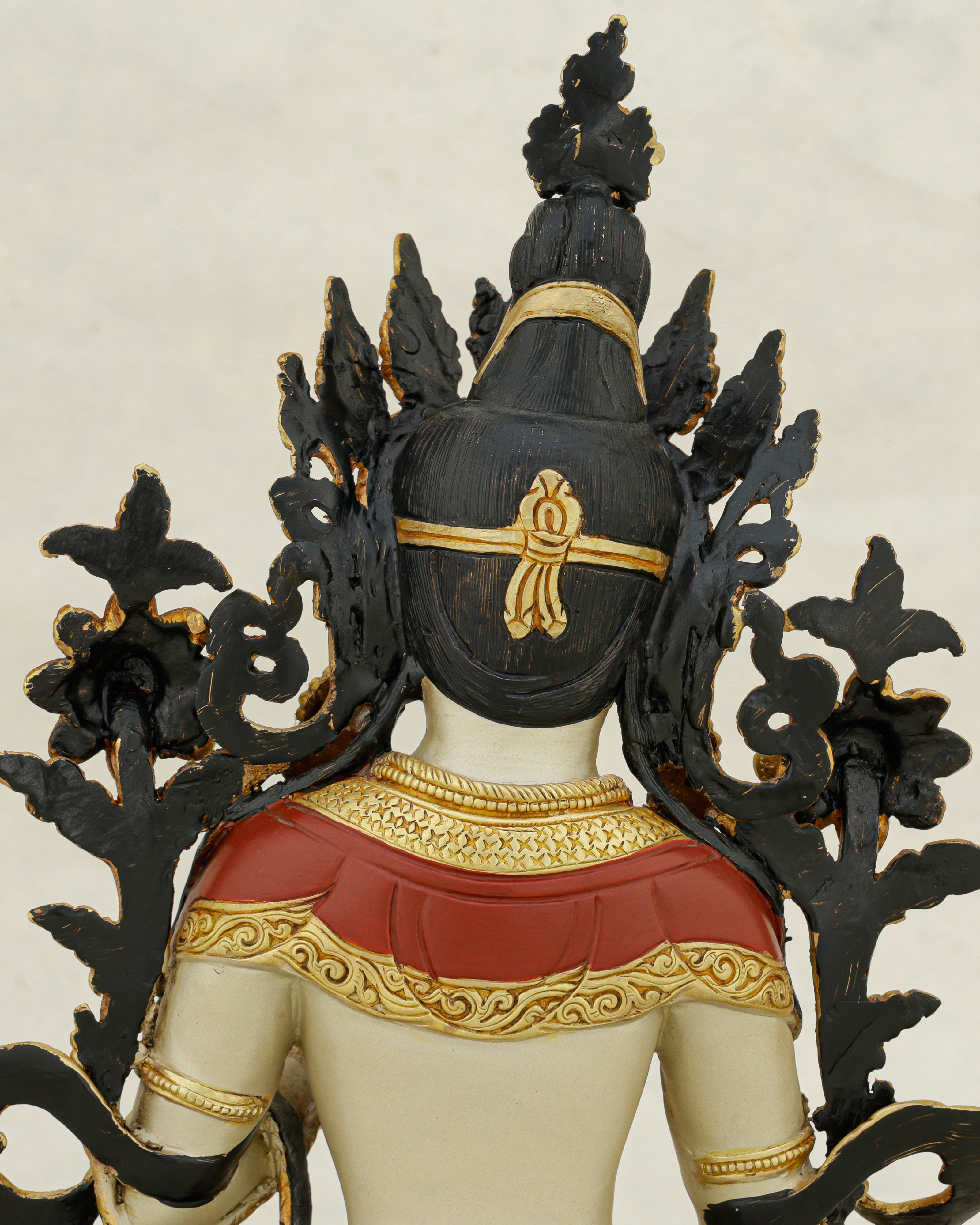 Seven Eyes of Compassion, One Eternal Grace | Nepalese White Tara Statue That Heals and Protects