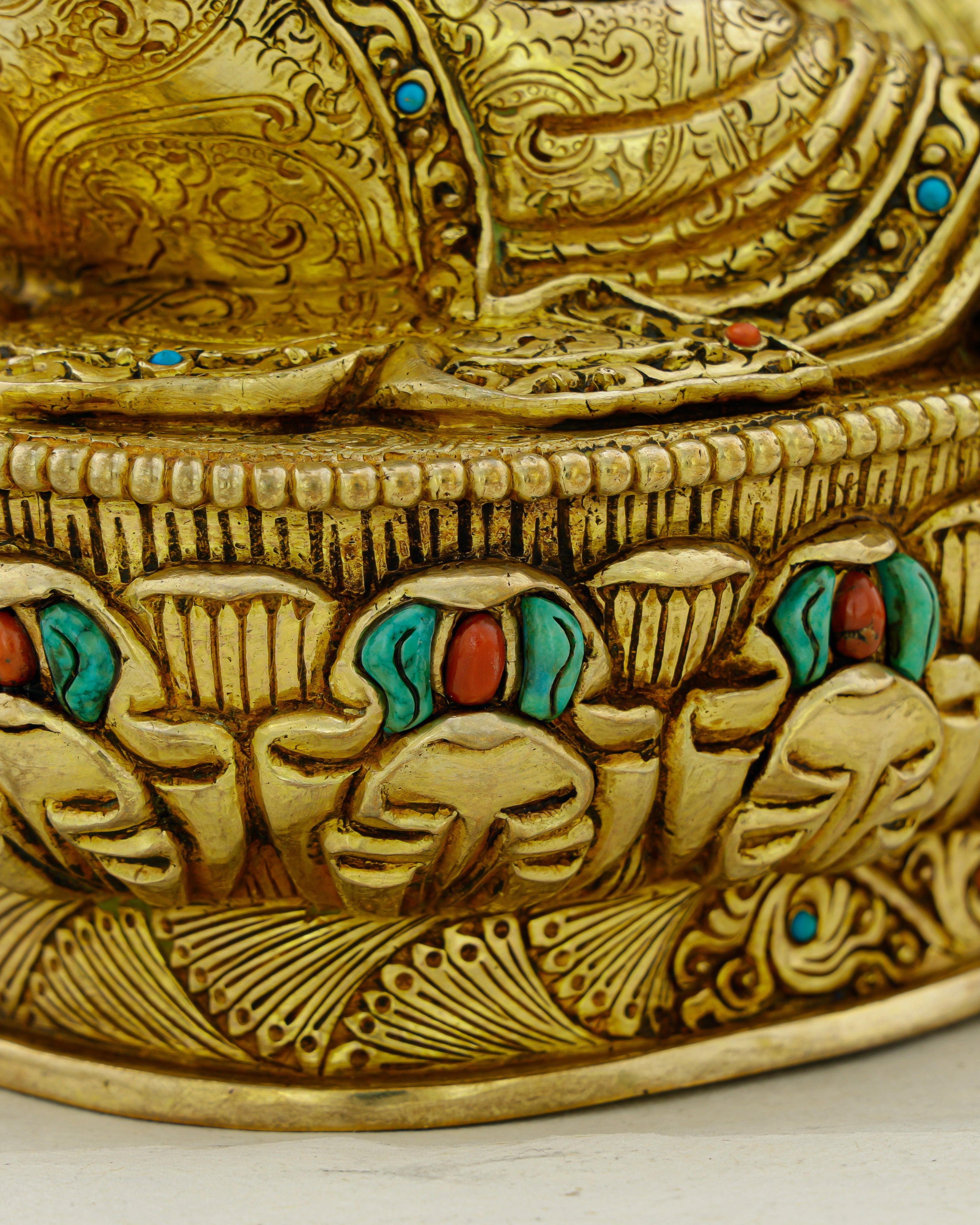 Gold and Fire, Lotus and Thunder | 24K Gilded Guru Rinpoche Statue