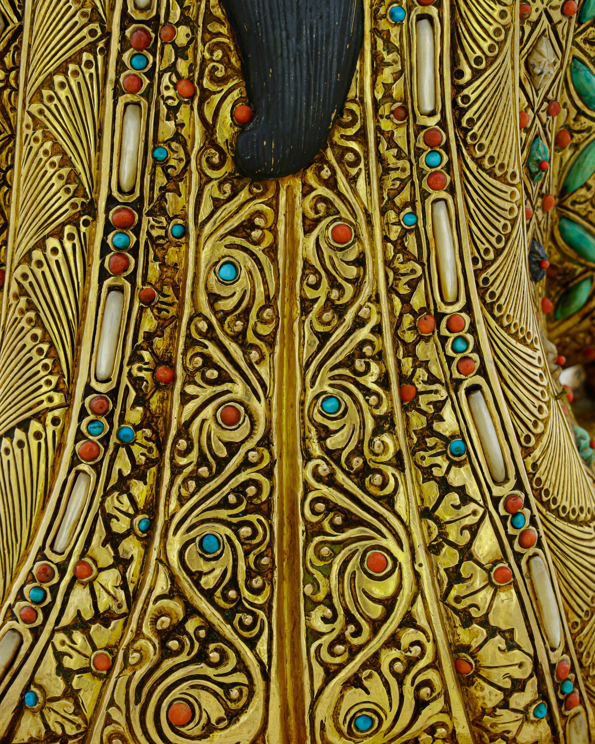 Gold and Fire, Lotus and Thunder | 24K Gilded Guru Rinpoche Statue - Authentic Handcrafted Statue