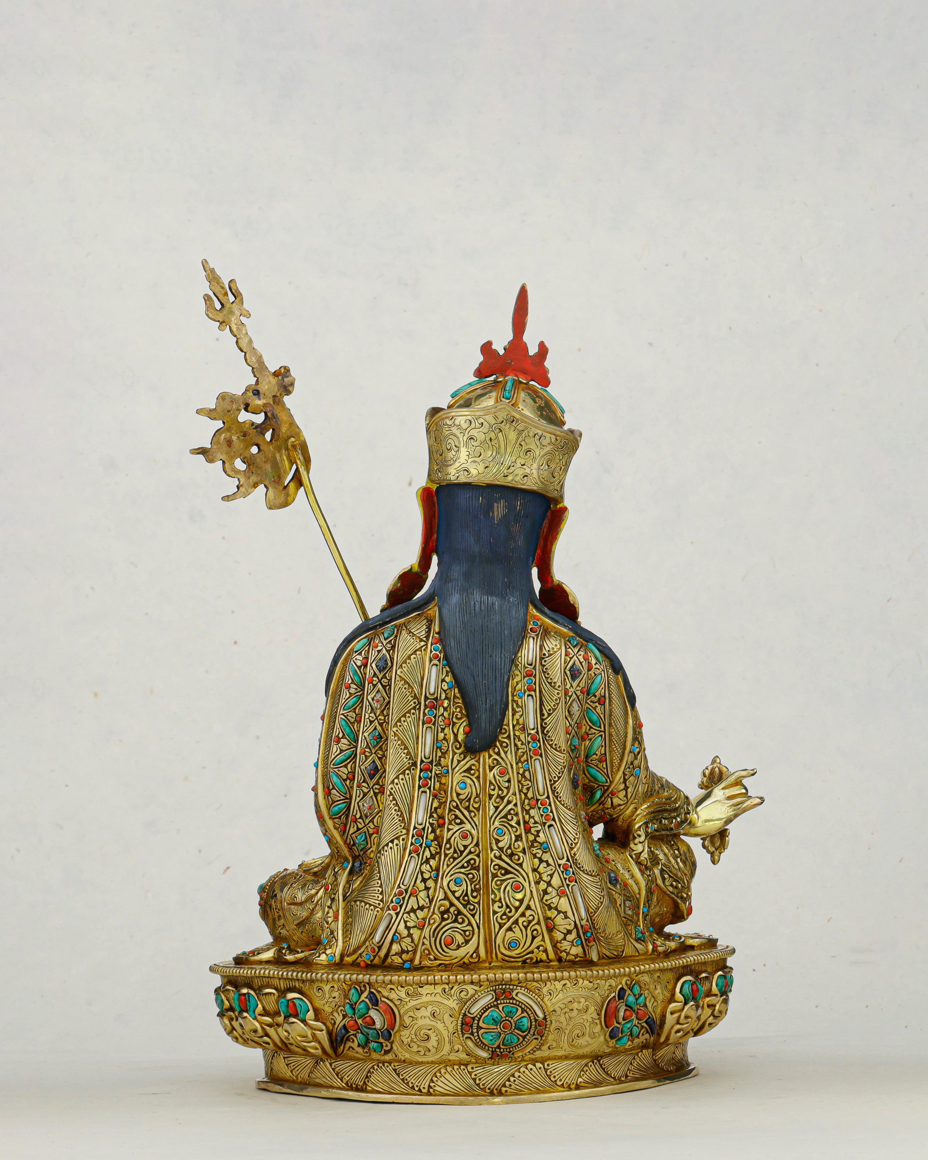 Gold and Fire, Lotus and Thunder | 24K Gilded Guru Rinpoche Statue