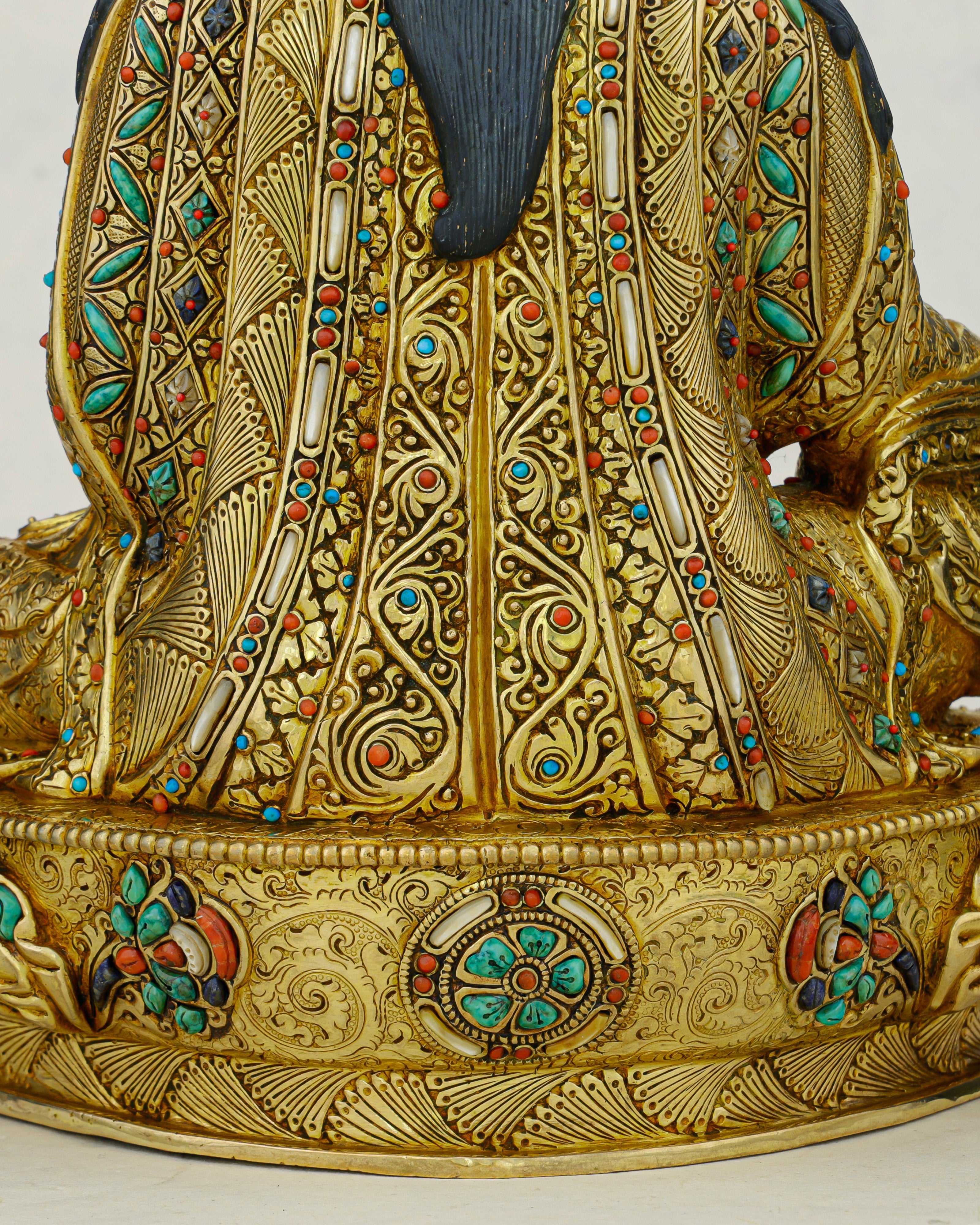 Gold and Fire, Lotus and Thunder | 24K Gilded Guru Rinpoche Statue