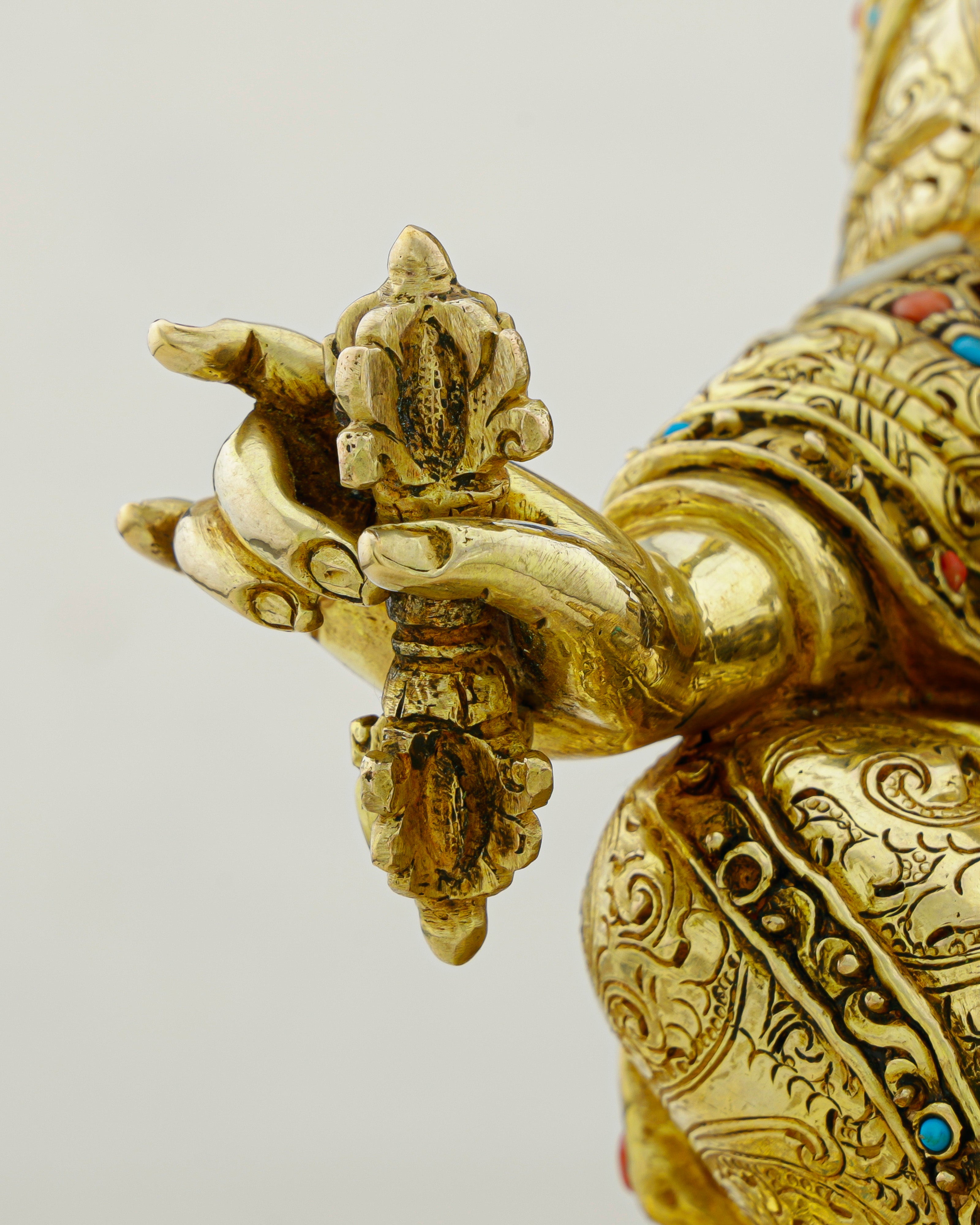 Gold and Fire, Lotus and Thunder | 24K Gilded Guru Rinpoche Statue