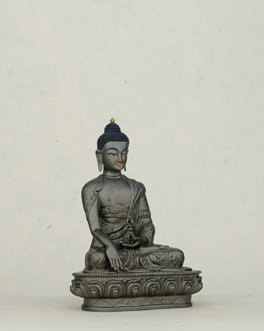 Still as Stone, Unshakeable as Vows | Stone-Coloured Mitrugpa From Nepal - Handcrafted Buddhist Statue - Authentic Sacred Art