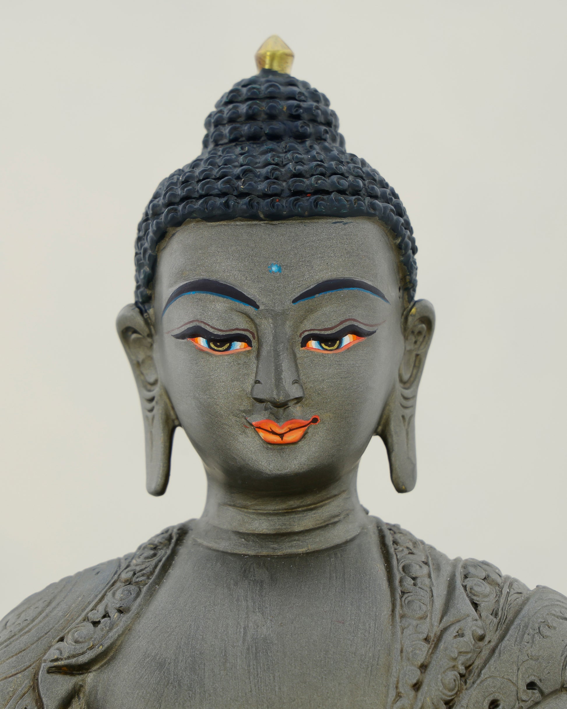 Still as Stone, Unshakeable as Vows | Stone-Coloured Mitrugpa From Nepal - Authentic Handcrafted Statue