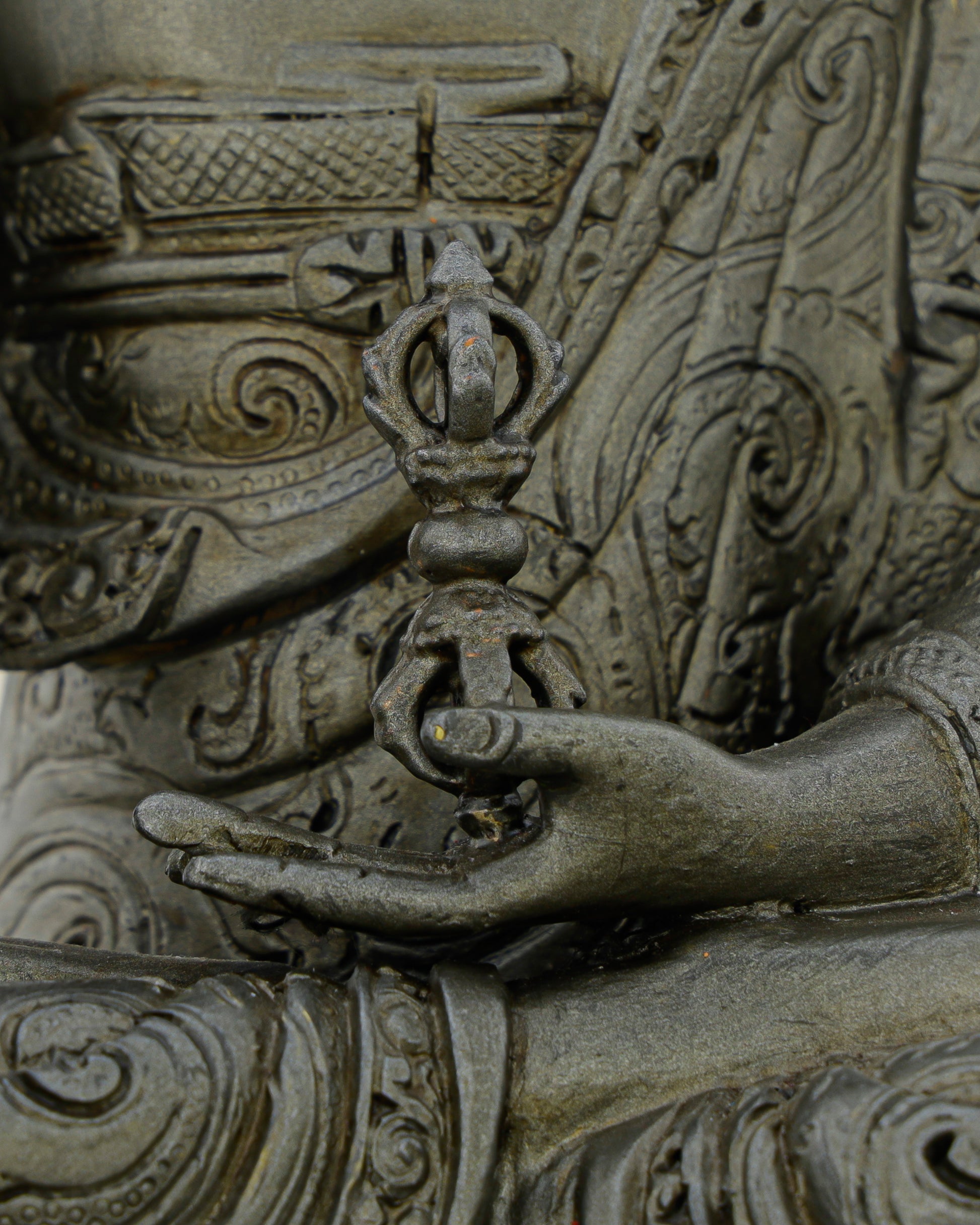 Still as Stone, Unshakeable as Vows | Stone-Coloured Mitrugpa From Nepal - Authentic Handcrafted Statue