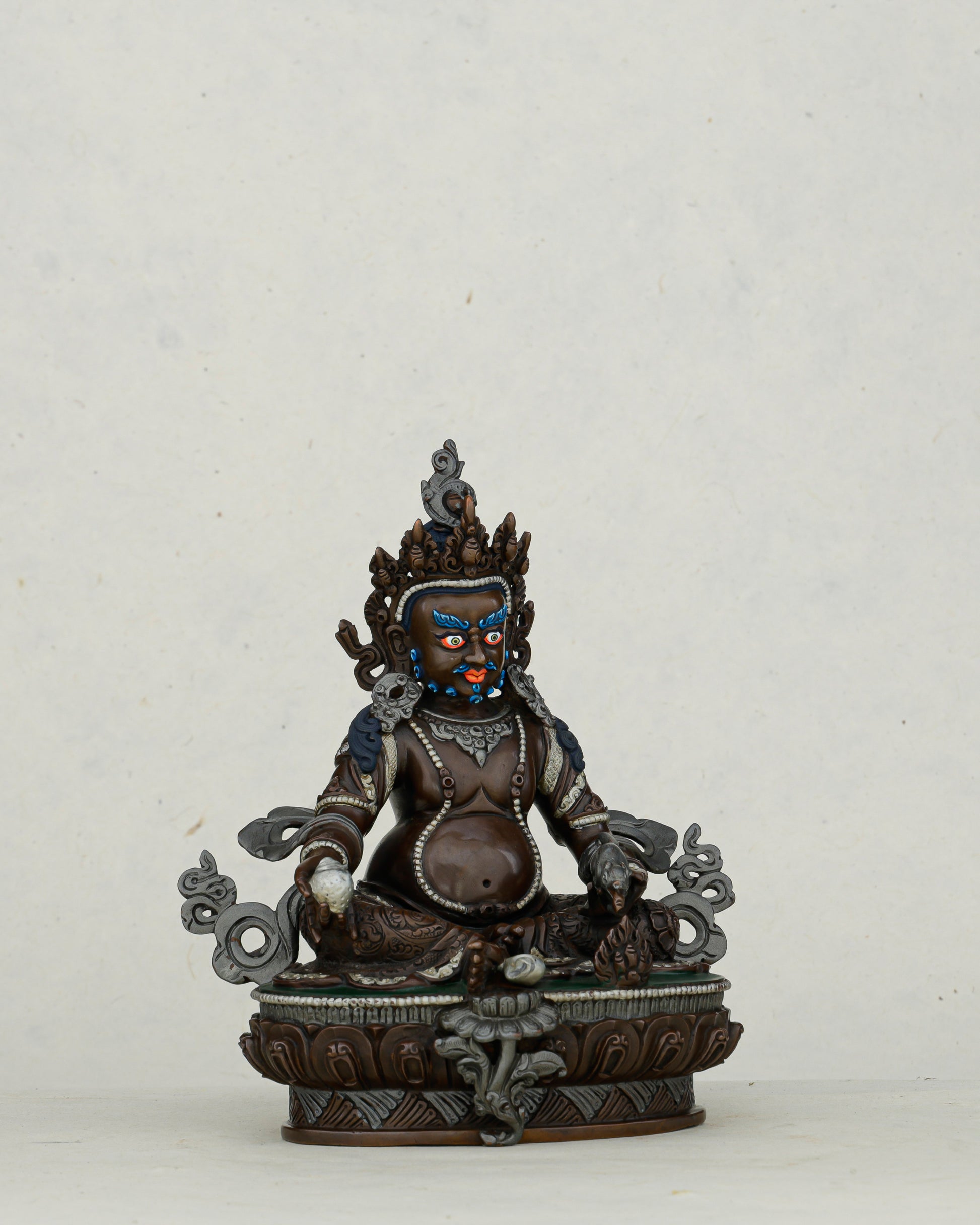 The God of Wealth Who Dissolves All Poverty | Oxidized Dzambhala From Nepal - Authentic Handcrafted Statue