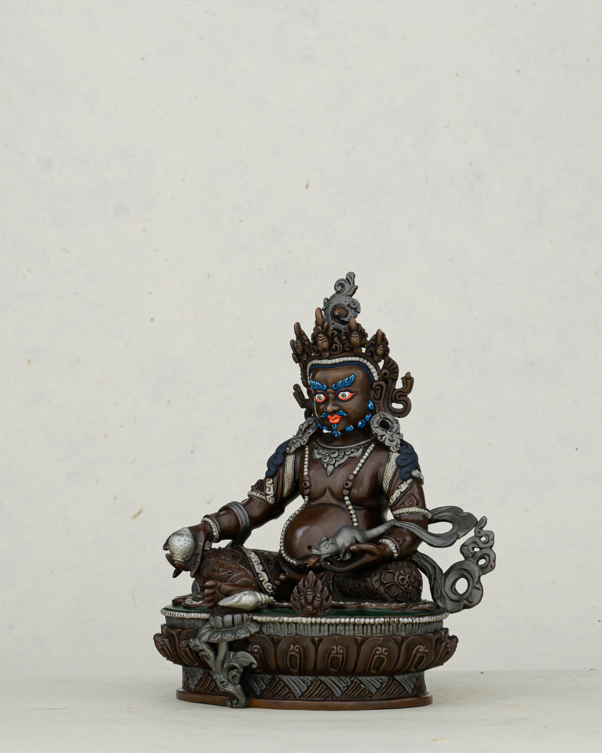 The God of Wealth Who Dissolves All Poverty | Oxidized Dzambhala From Nepal - Authentic Handcrafted Statue