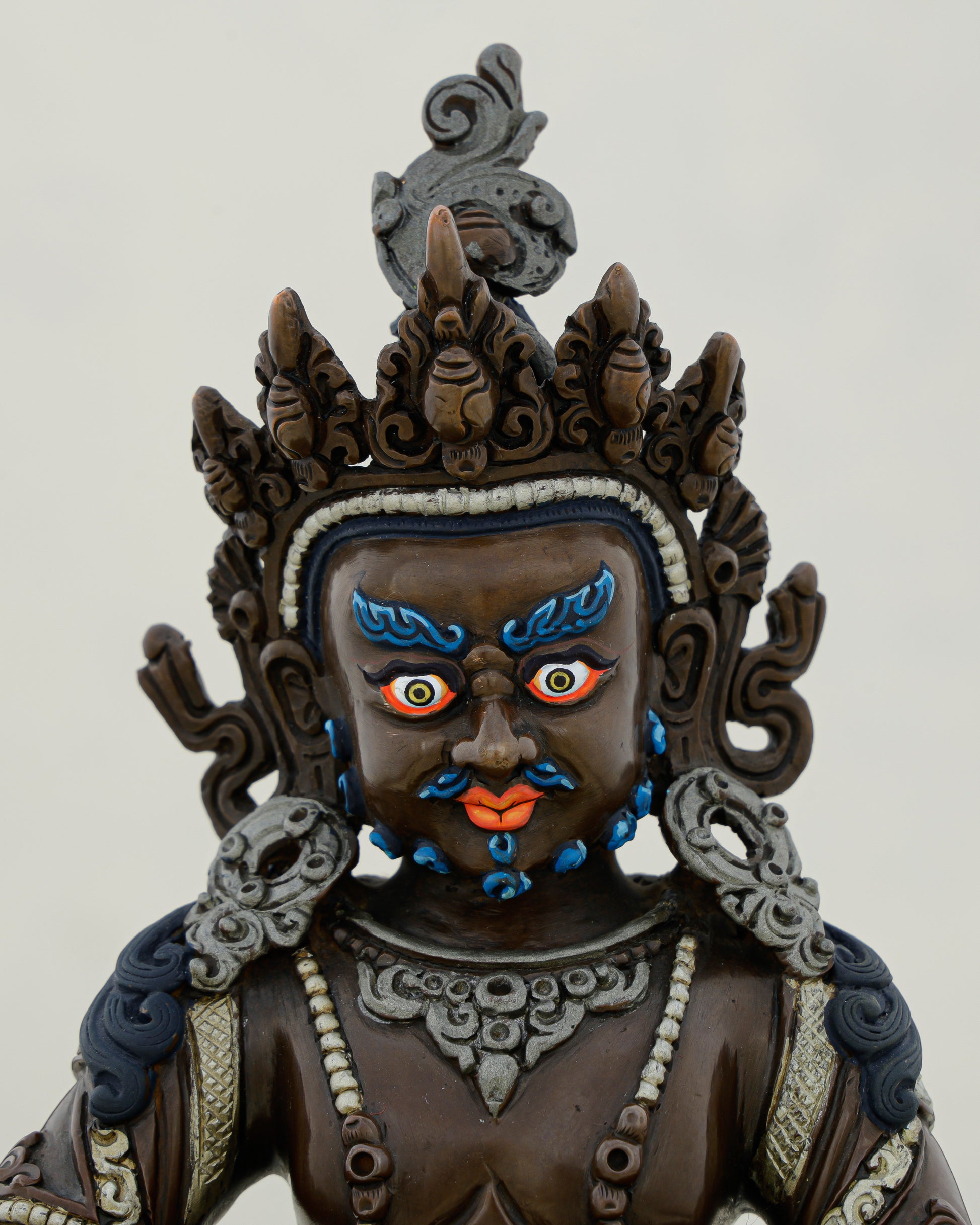 The God of Wealth Who Dissolves All Poverty | Oxidized Dzambhala From Nepal - Authentic Handcrafted Statue