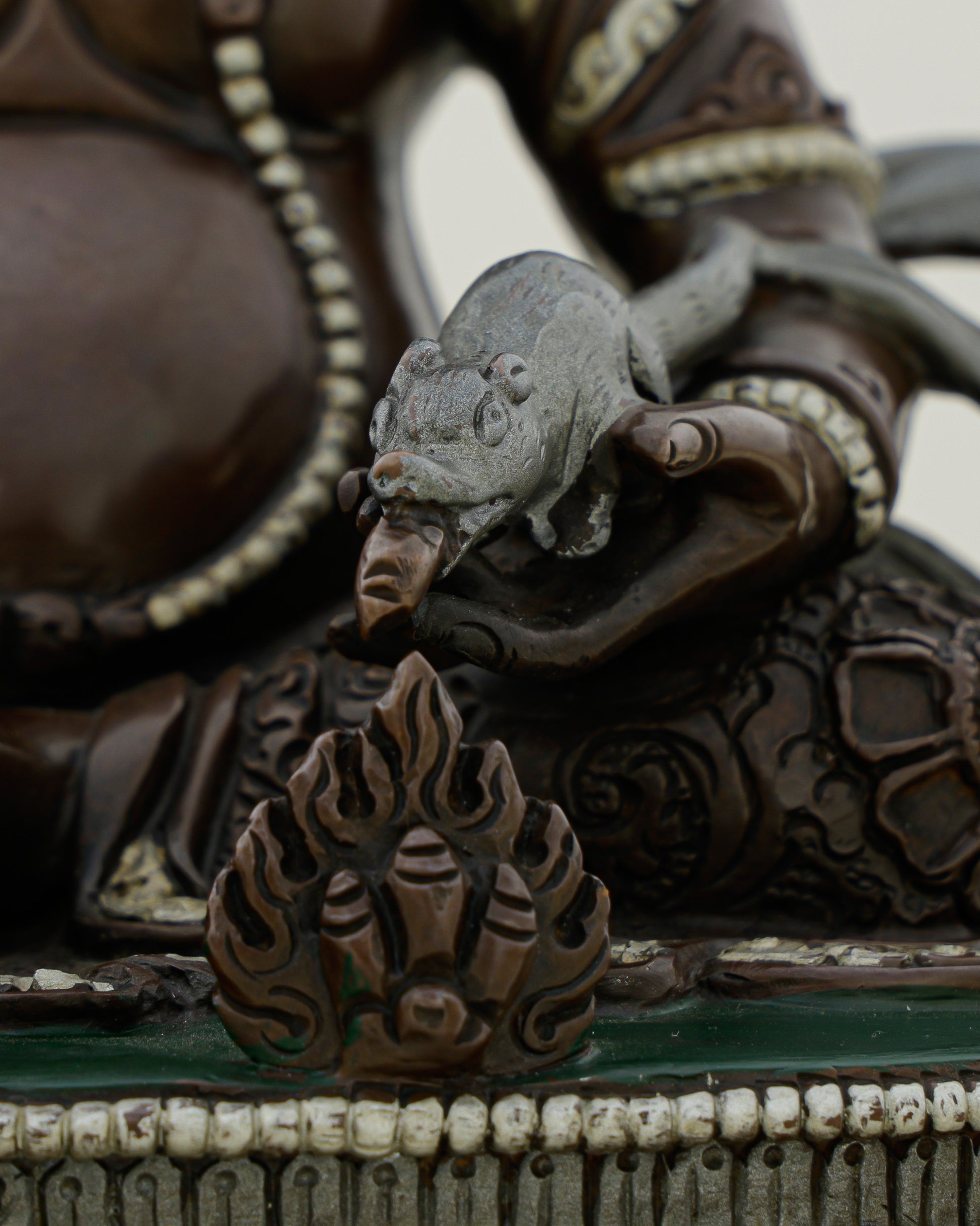 The God of Wealth Who Dissolves All Poverty | Oxidized Dzambhala From Nepal - Authentic Handcrafted Statue