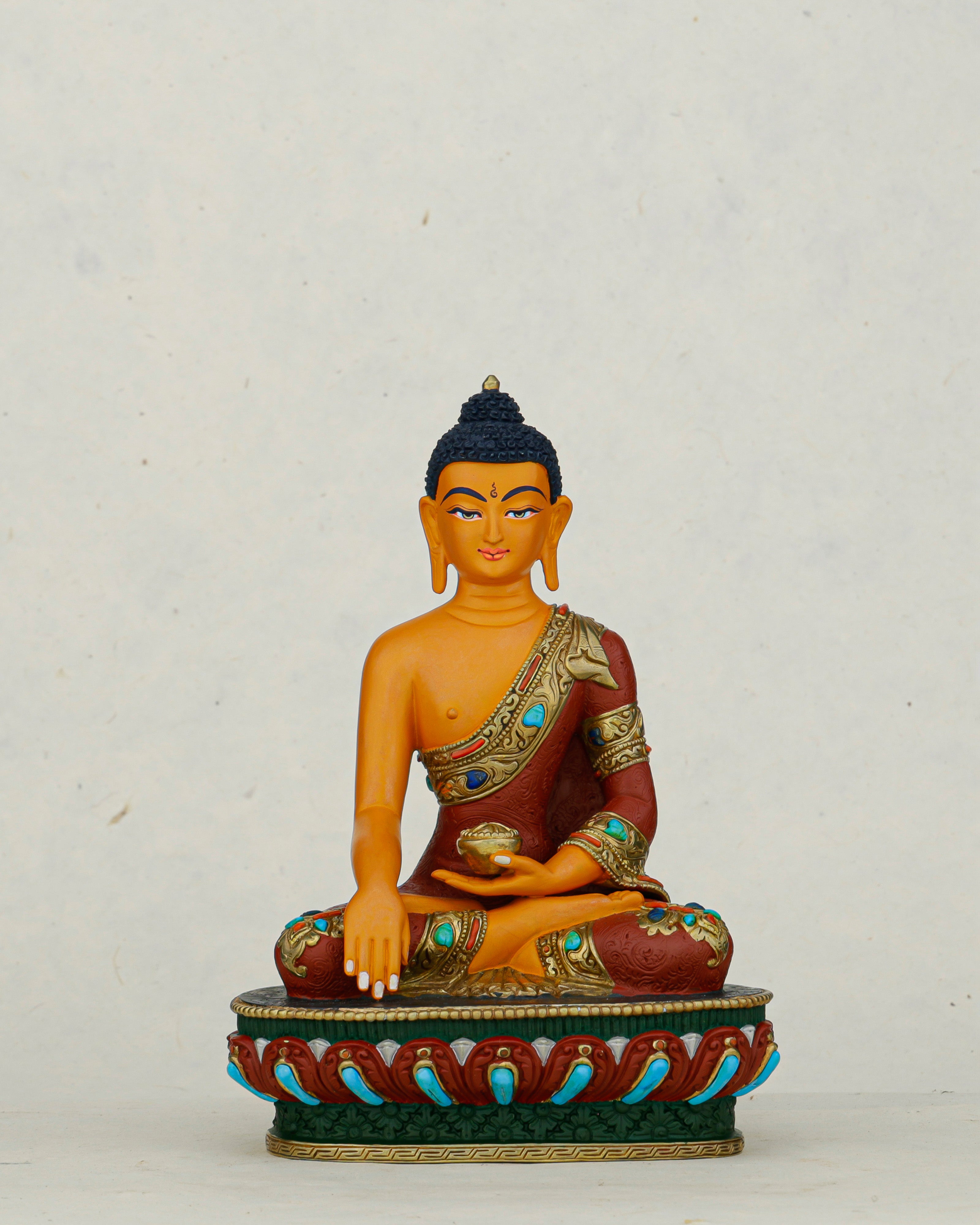 Big Presence in a Small Form | Hand Painted Sakyamuni Buddha Statue