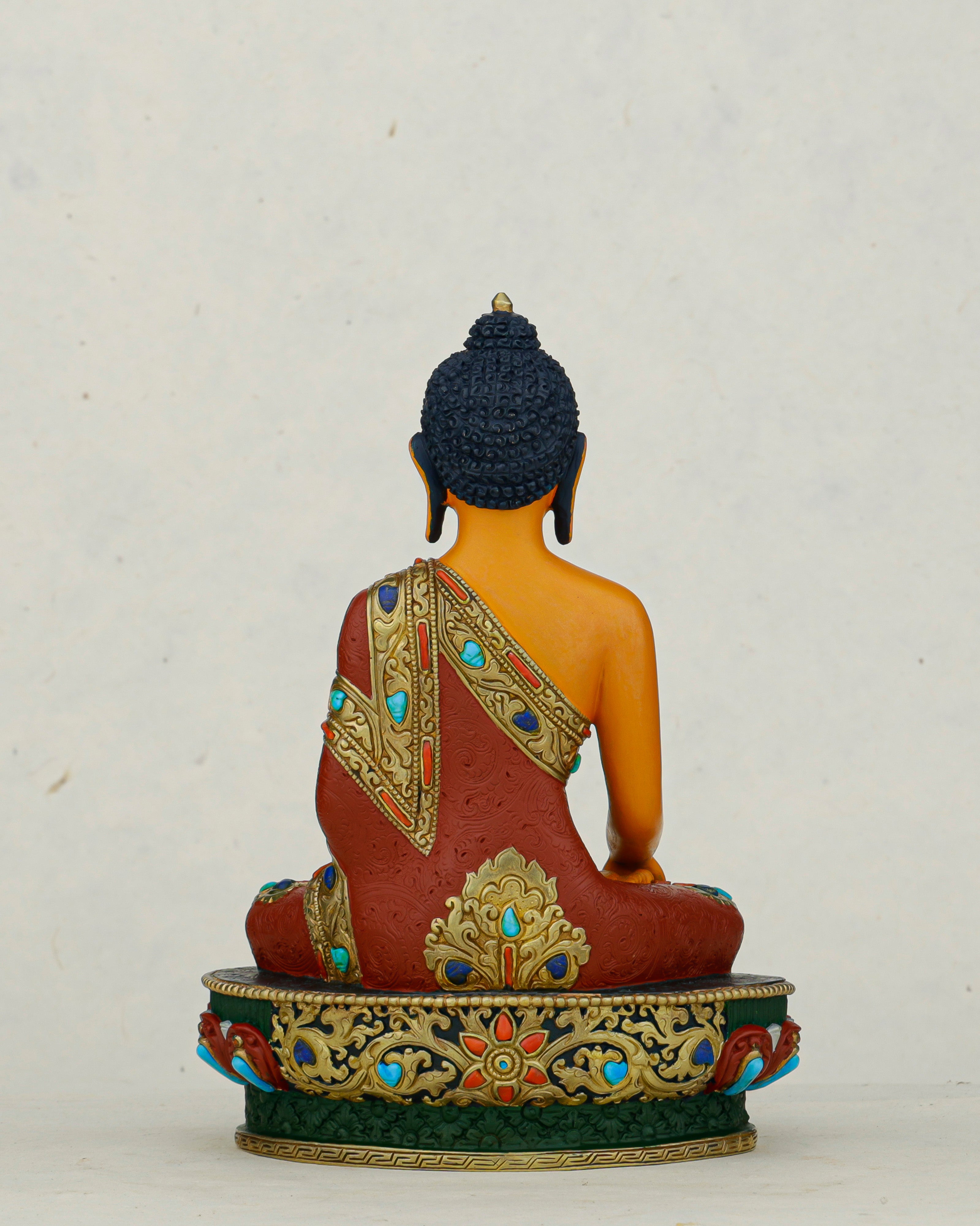 Big Presence in a Small Form | Hand Painted Sakyamuni Buddha Statue