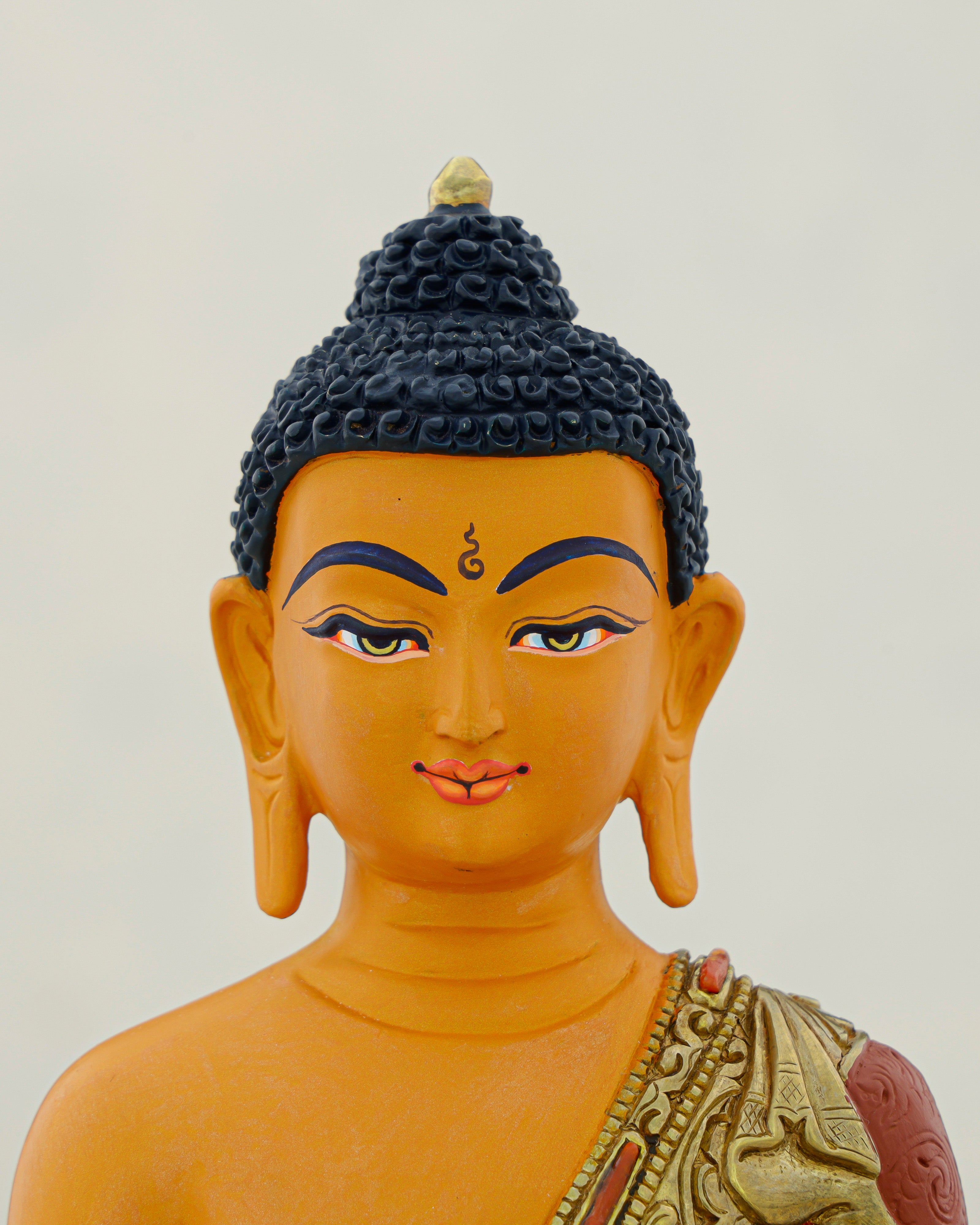 Big Presence in a Small Form | Hand Painted Sakyamuni Buddha Statue