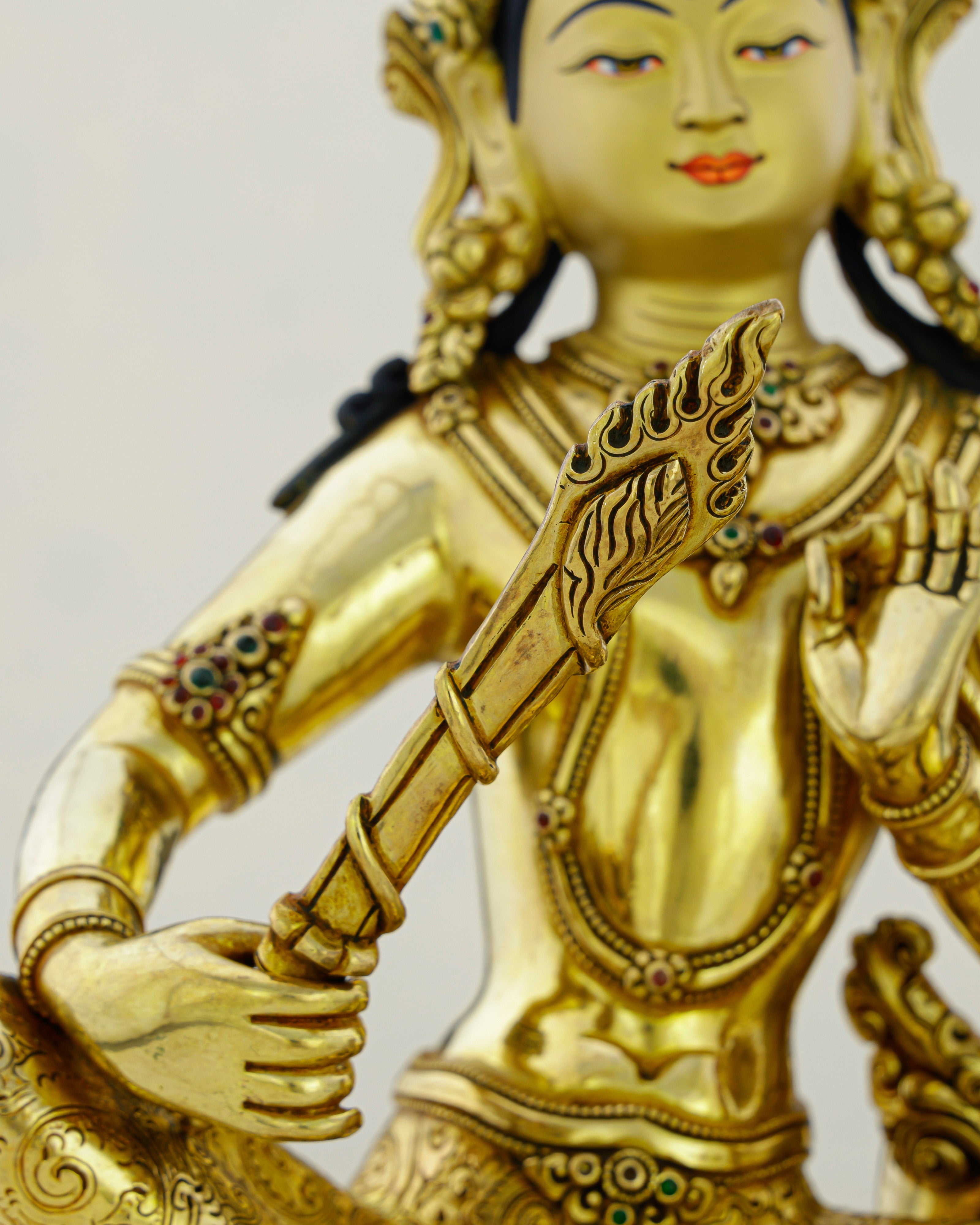 The Wisdom Roar That Shakes the World | 24K Gilded Simhanada Manjushri