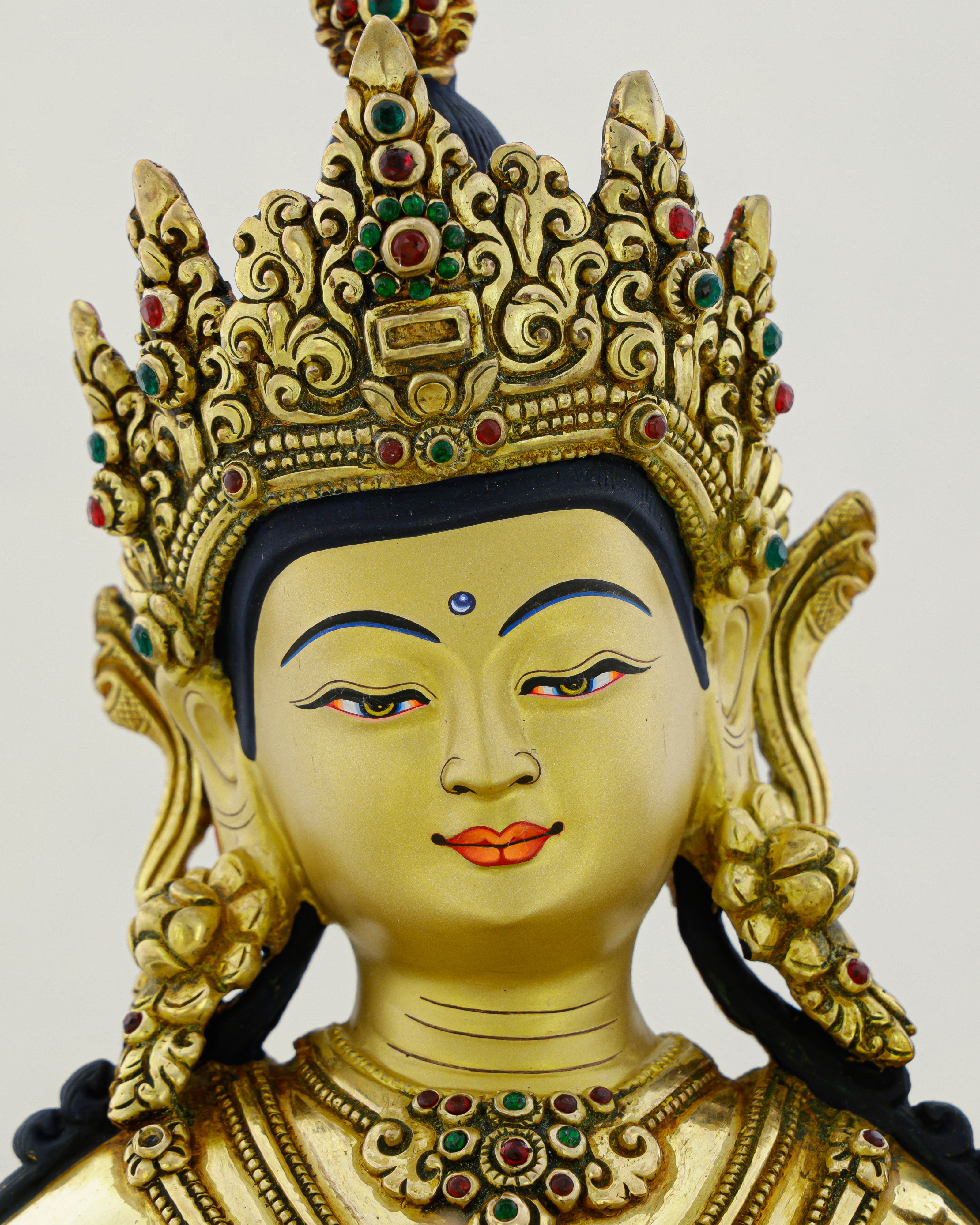 The Wisdom Roar That Shakes the World | 24K Gilded Simhanada Manjushri