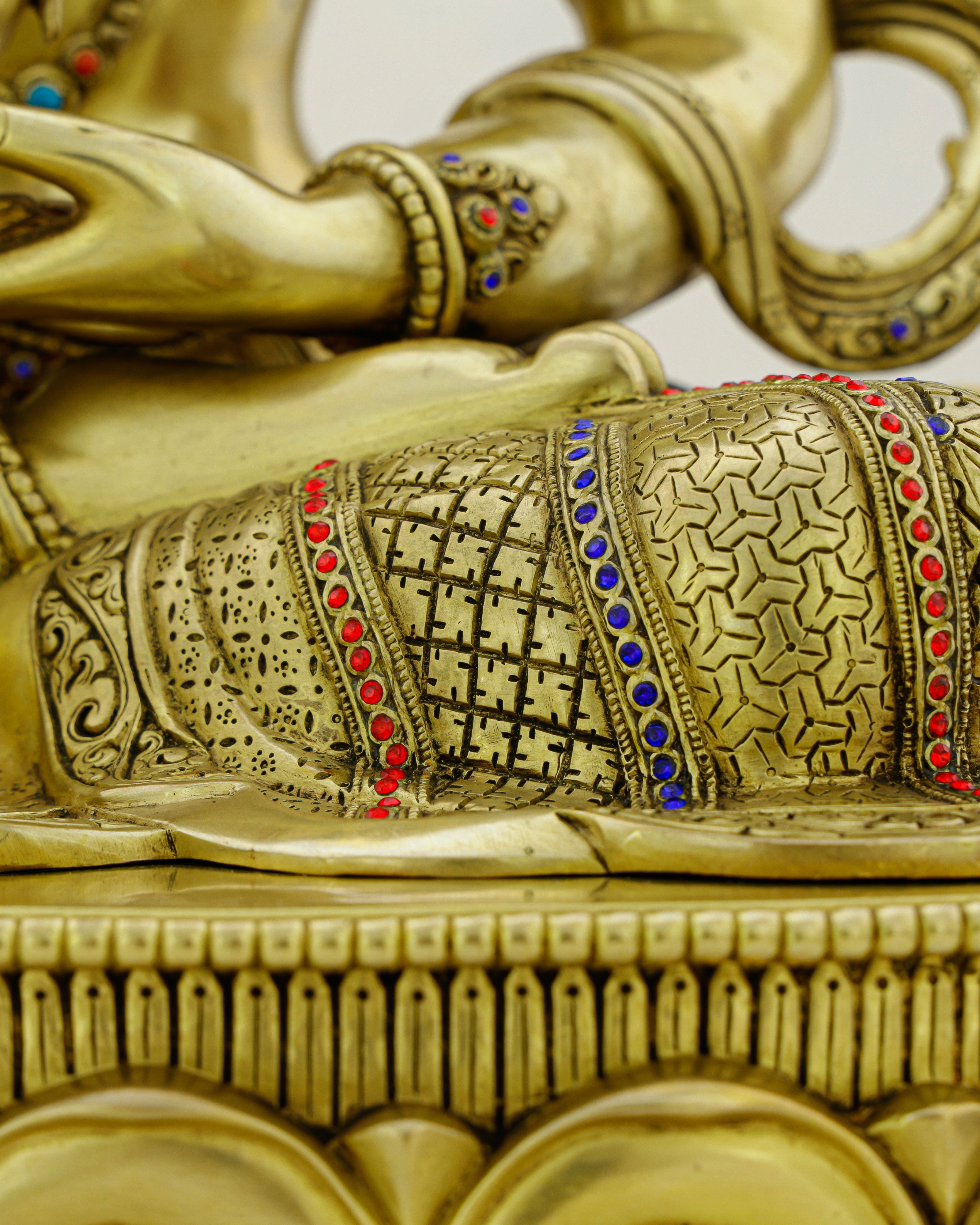 Eternal Life in Gold | Handcrafted Amitayus Statue from Patan, Nepal