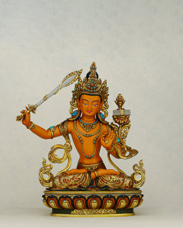 The Sword of Wisdom | Handcrafted Manjushri Statue from Nepal