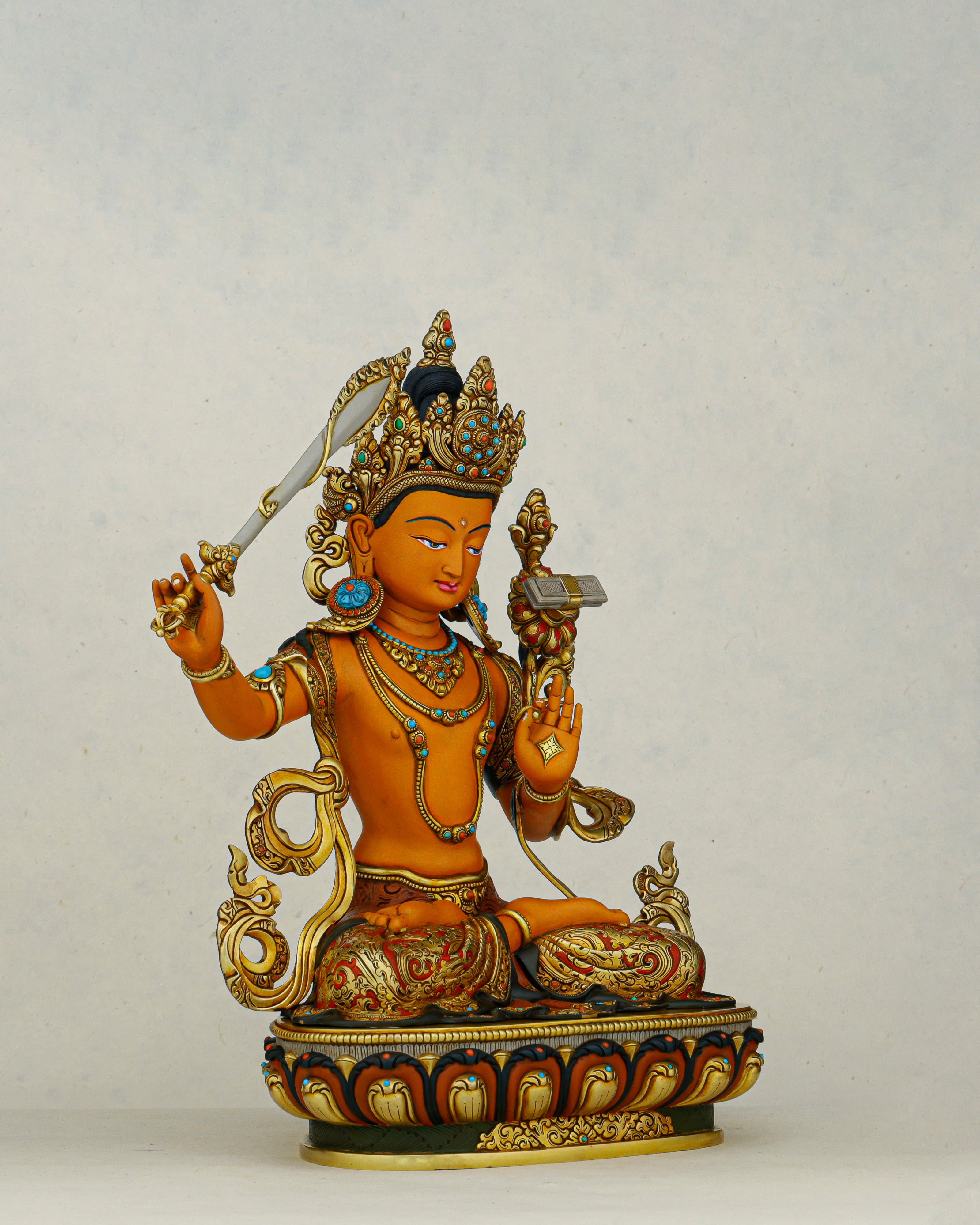 The Sword of Wisdom | Handcrafted Manjushri Statue from Nepal