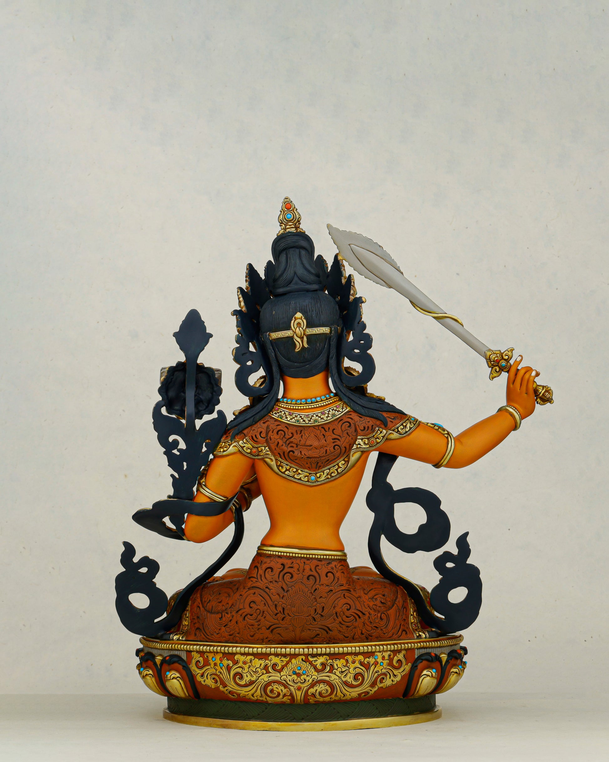 The Sword of Wisdom | Handcrafted Manjushri Statue from Nepal - Authentic Handcrafted Statue