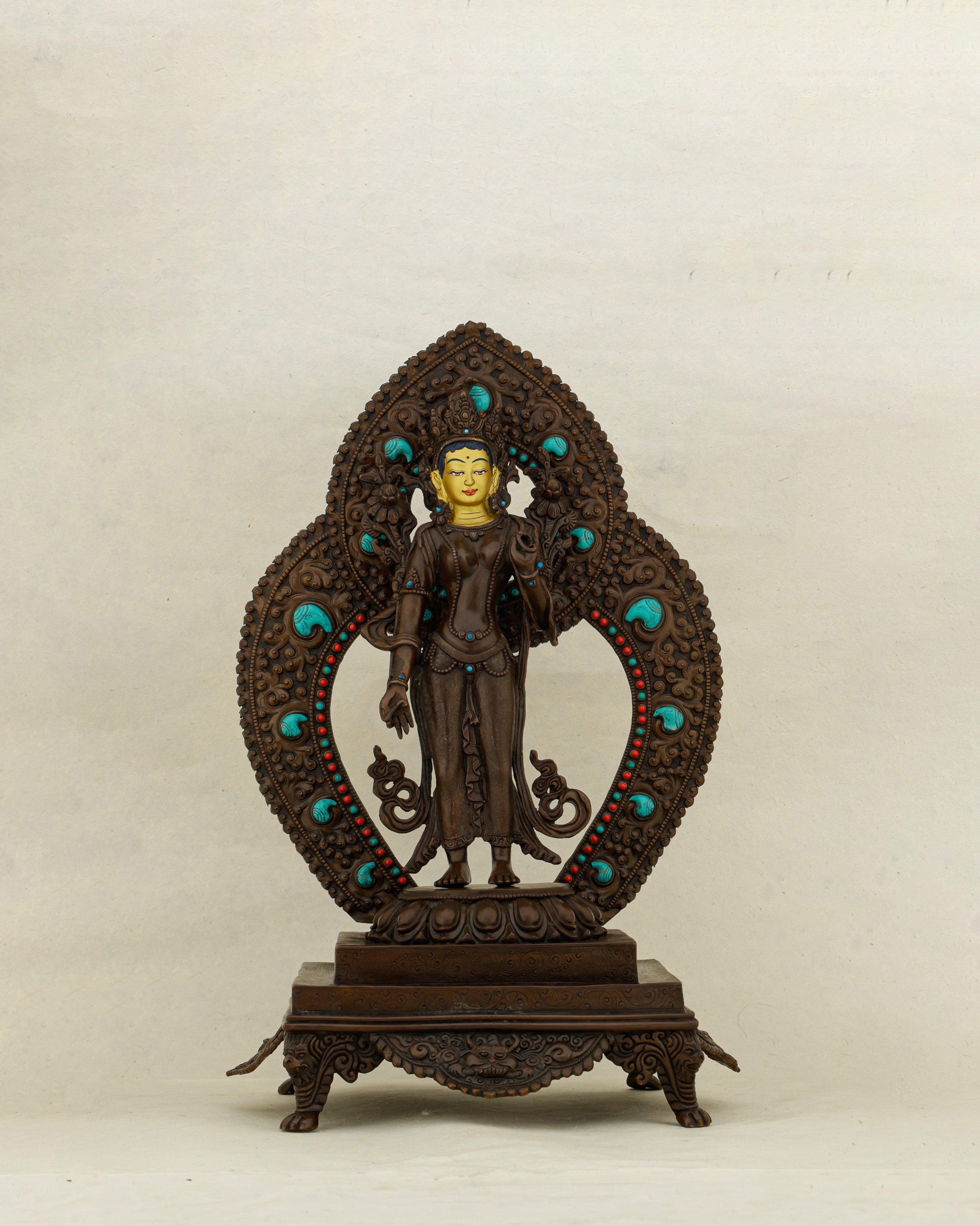 She Stands and the World Softens | Nepalese Oxidized Standing Tara