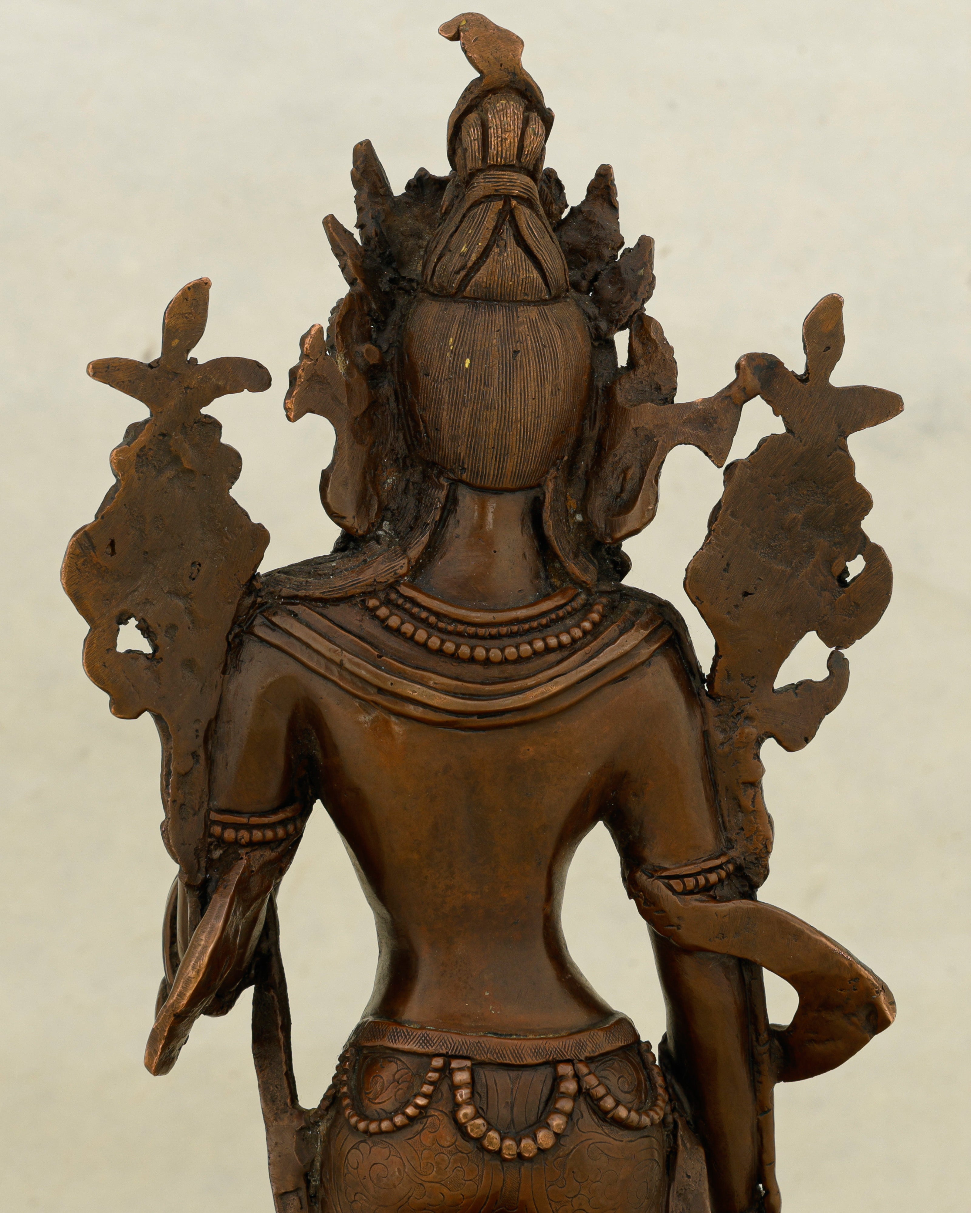 She Stands and the World Softens | Nepalese Oxidized Standing Tara