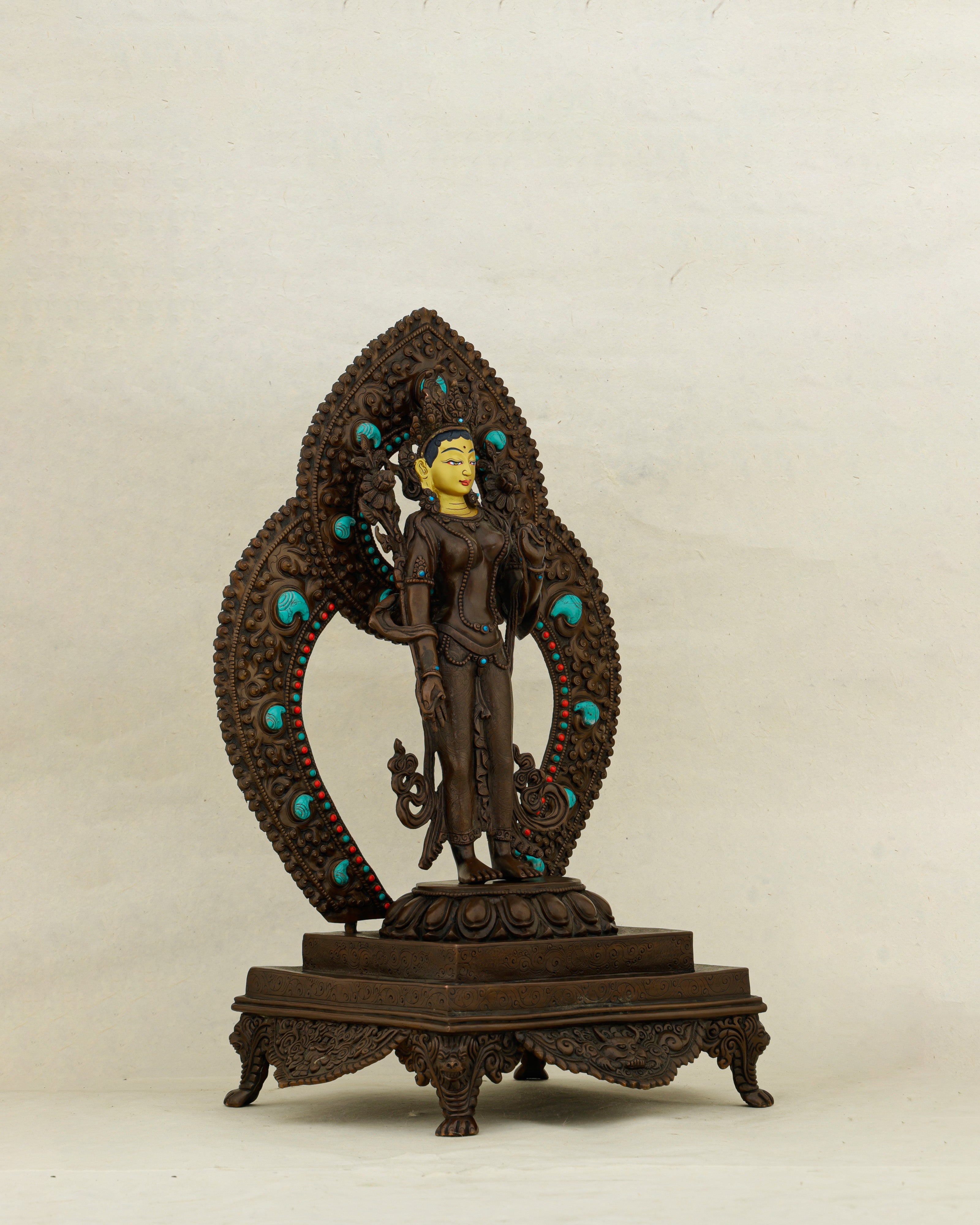 She Stands and the World Softens | Nepalese Oxidized Standing Tara