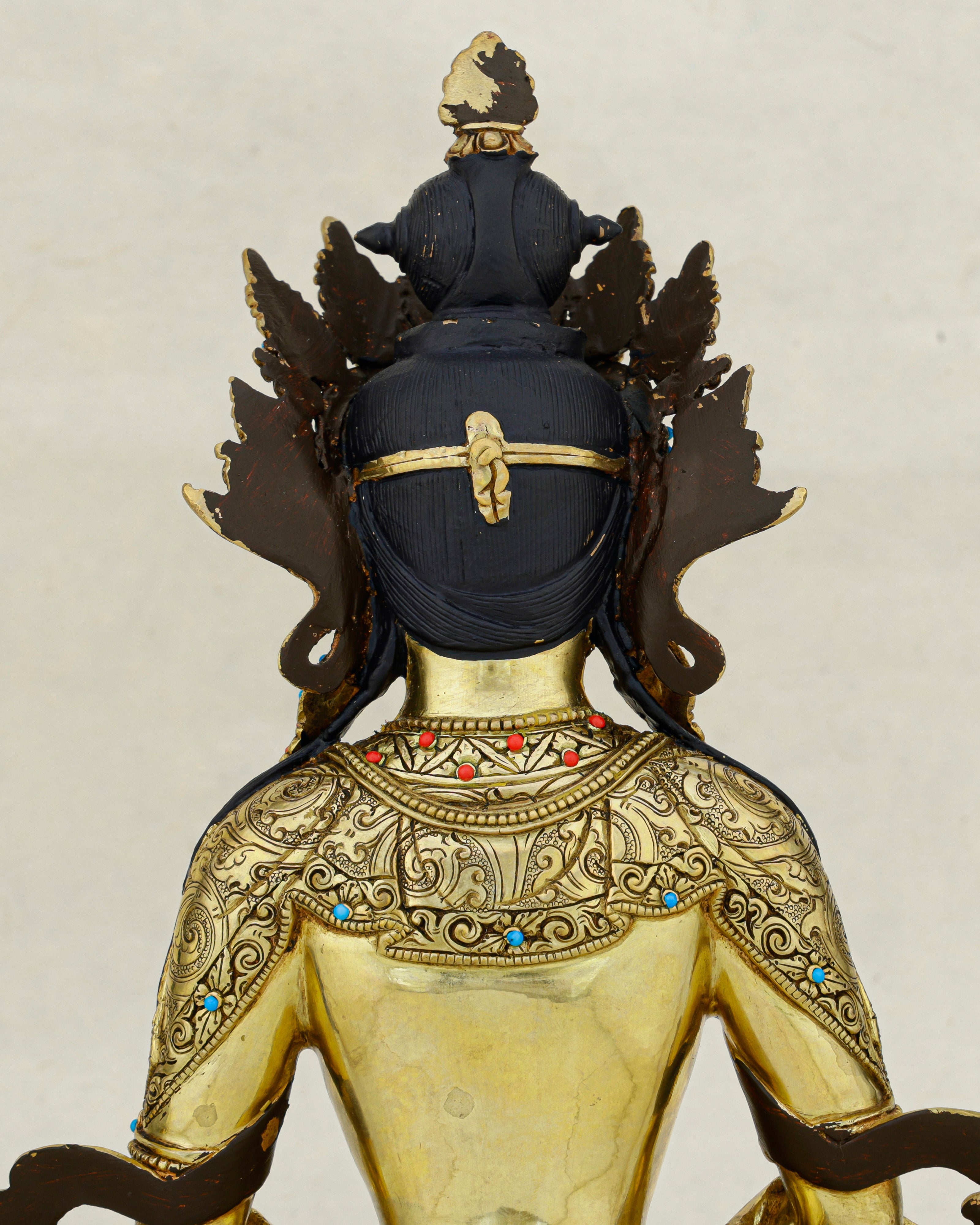 Gilded in Gold, Boundless in Life | Nepalese 24K Amitayus Statue That Blesses Every Breath