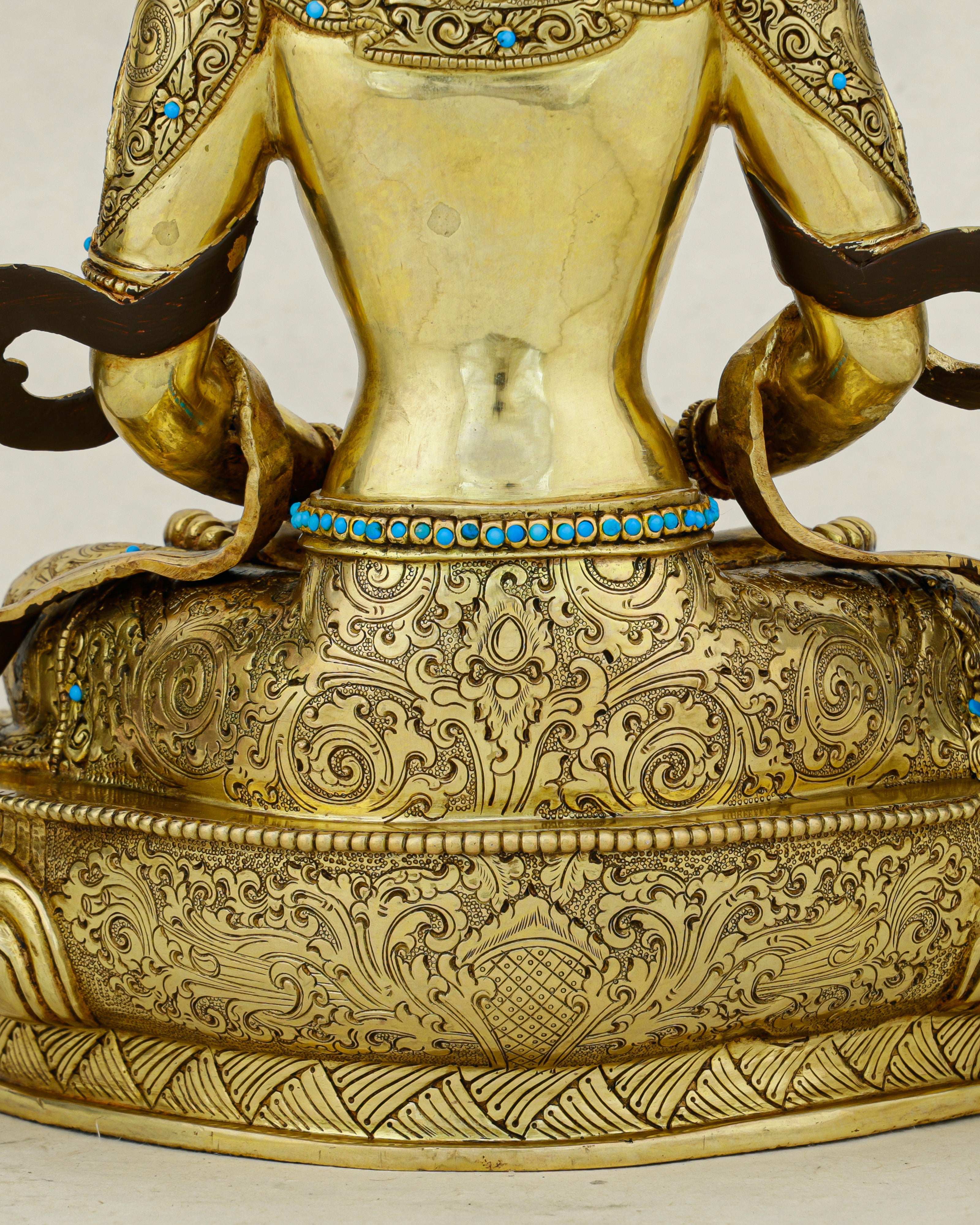 Gilded in Gold, Boundless in Life | Nepalese 24K Amitayus Statue That Blesses Every Breath