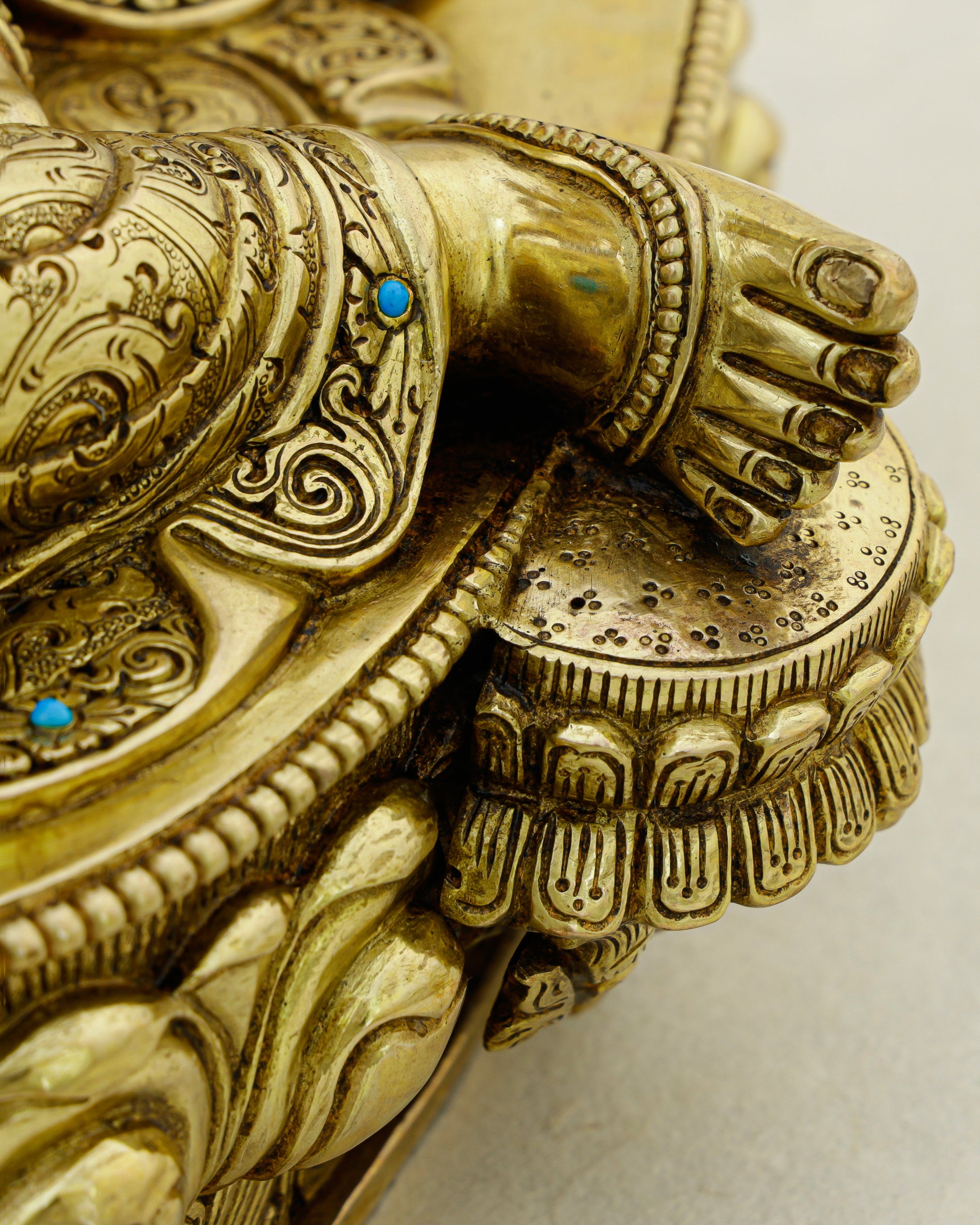 Swift as Grace, Bright as Gold | Nepalese 24K Green Tara Statue That Answers Every Call - Authentic Handcrafted Statue