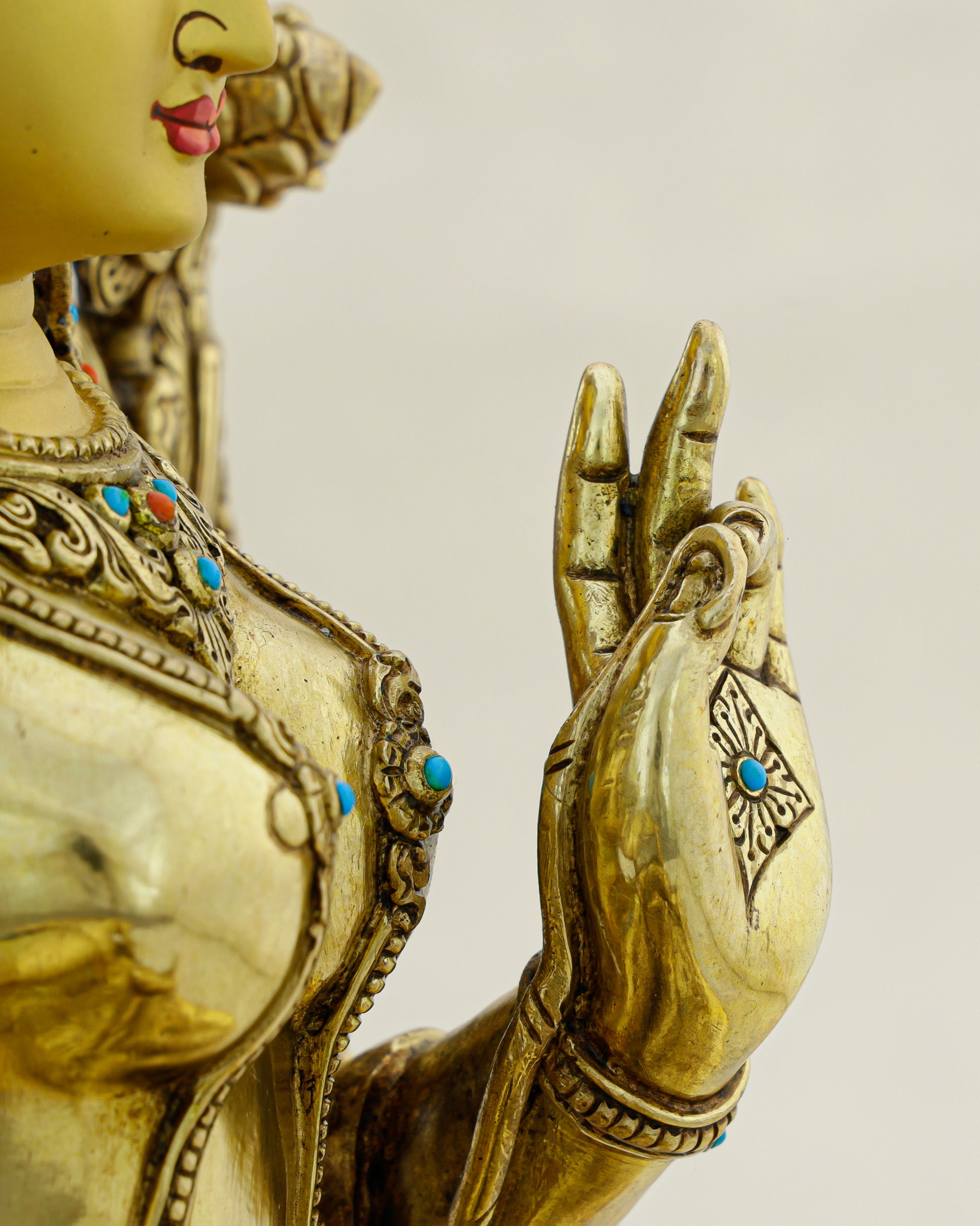 Swift as Grace, Bright as Gold | Nepalese 24K Green Tara Statue That Answers Every Call - Authentic Handcrafted Statue