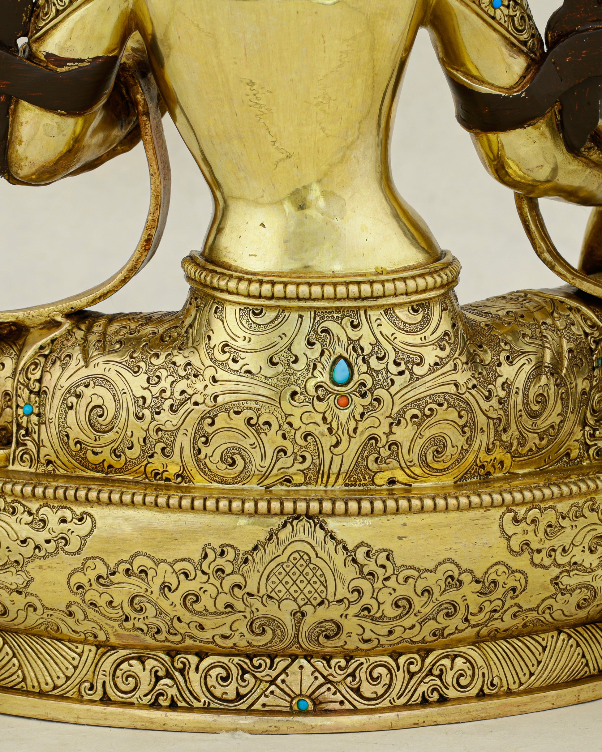 Swift as Grace, Bright as Gold | Nepalese 24K Green Tara Statue That Answers Every Call - Authentic Handcrafted Statue