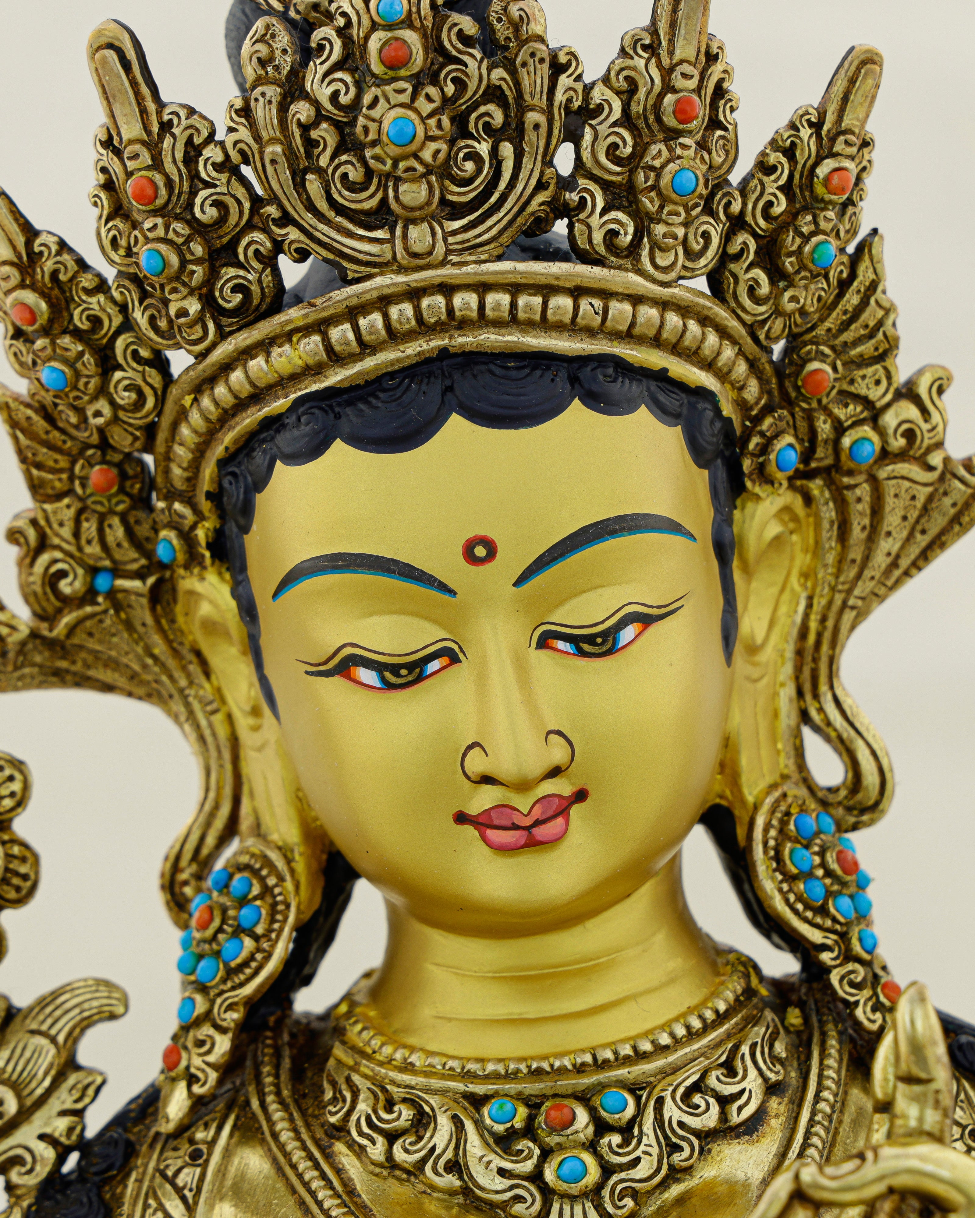 Swift as Grace, Bright as Gold | Nepalese 24K Green Tara Statue That Answers Every Call
