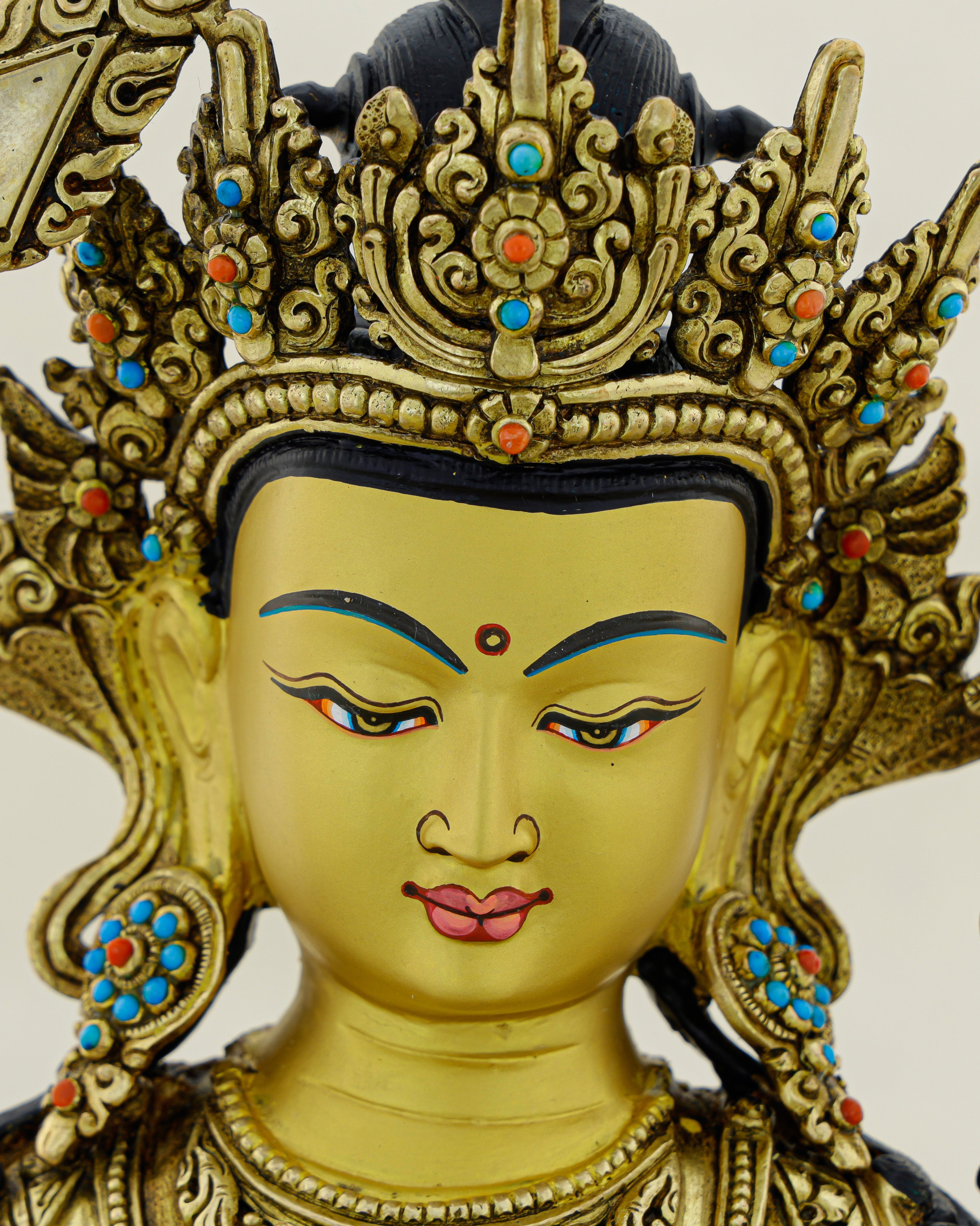 The Sword That Cuts Through Darkness | Nepalese 24K Gold Manjushri Statue That Awakens Wisdom