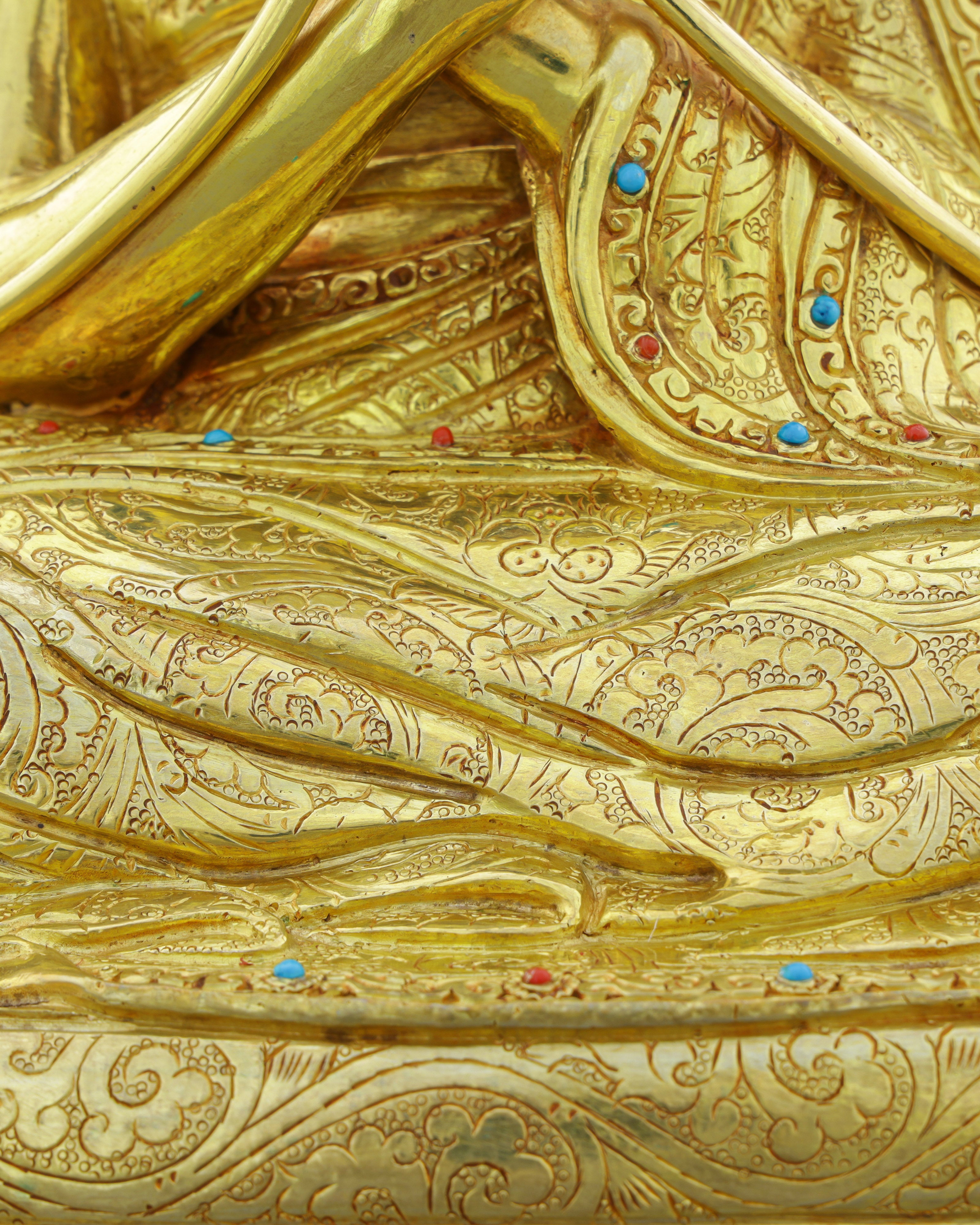 Radiant 24K Gold Gilded 16th Karmapa Statue | Living Legacy of Tibetan Buddhism
