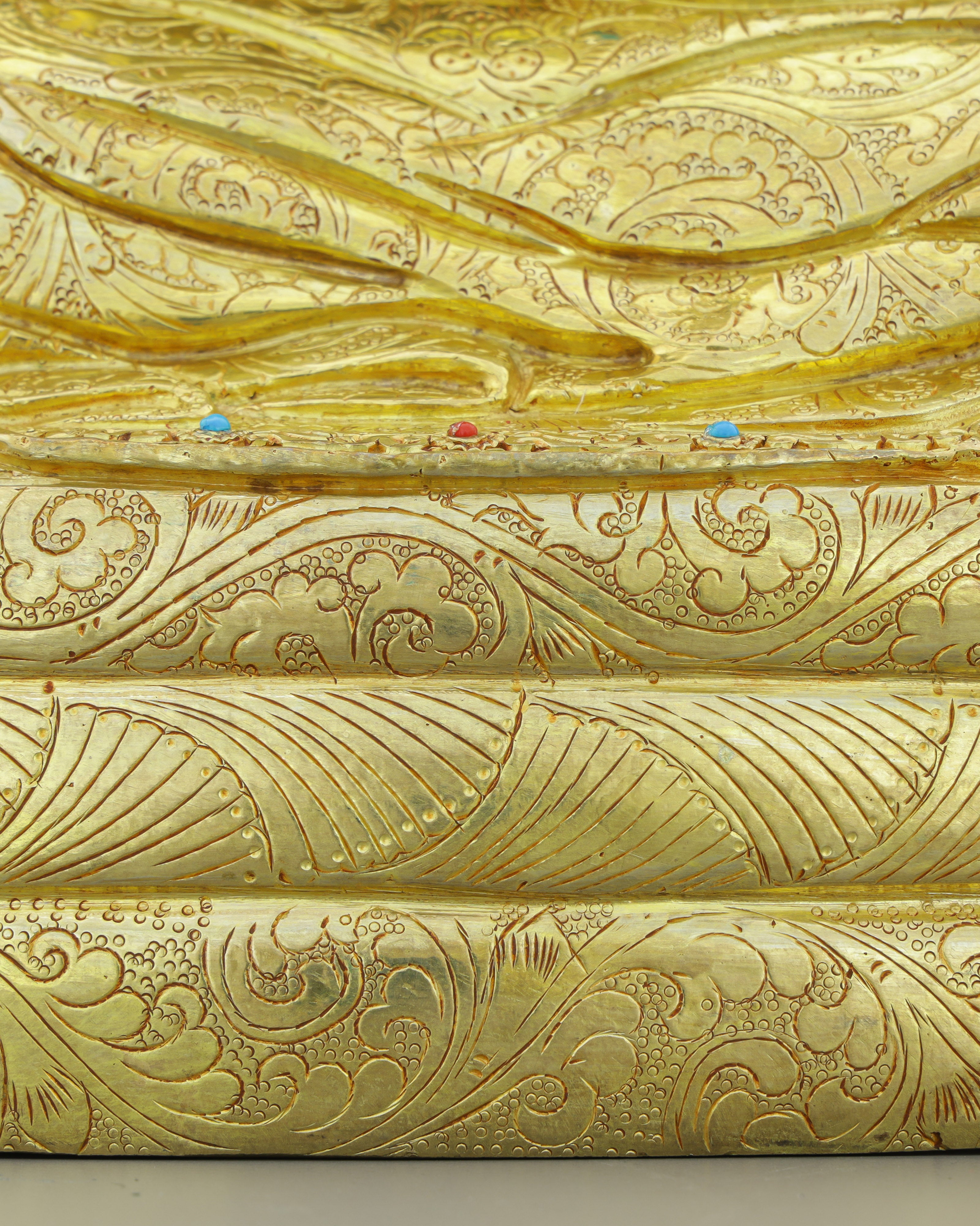 Radiant 24K Gold Gilded 16th Karmapa Statue | Living Legacy of Tibetan Buddhism