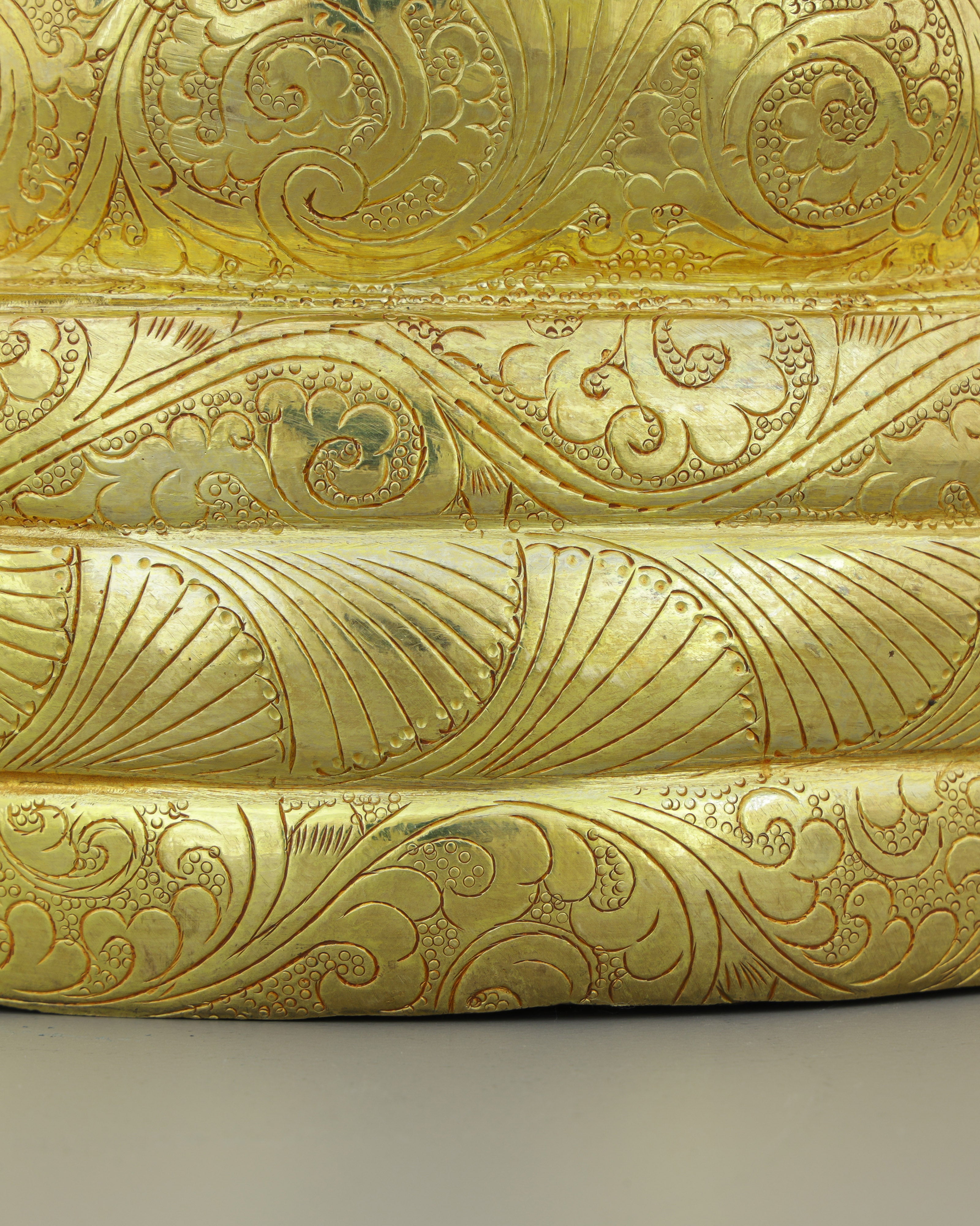 Radiant 24K Gold Gilded 16th Karmapa Statue | Living Legacy of Tibetan Buddhism