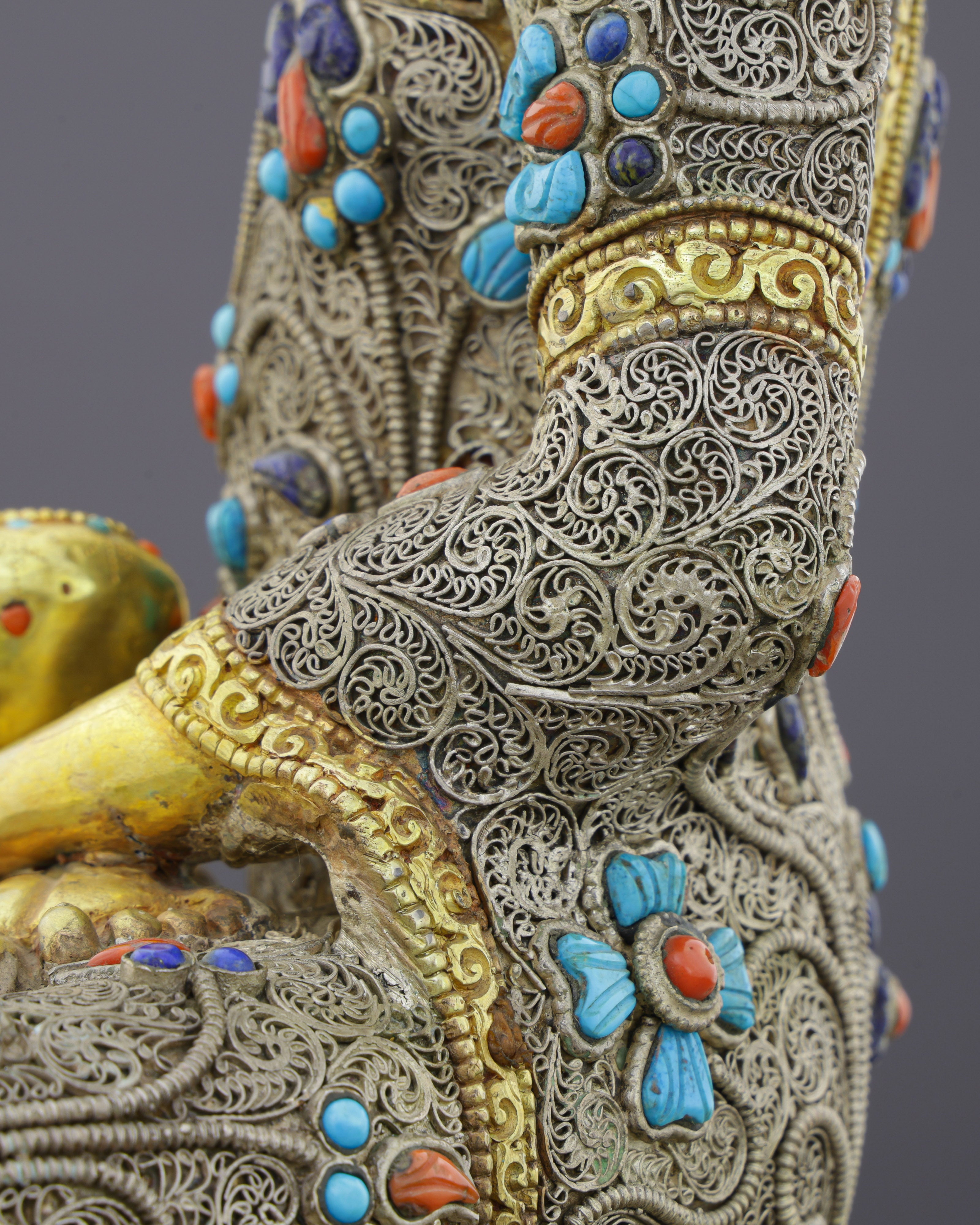 Exquisite 24K Gold Gilded Sakyamuni Buddha Statue | Masterpiece of Nepalese Artistry