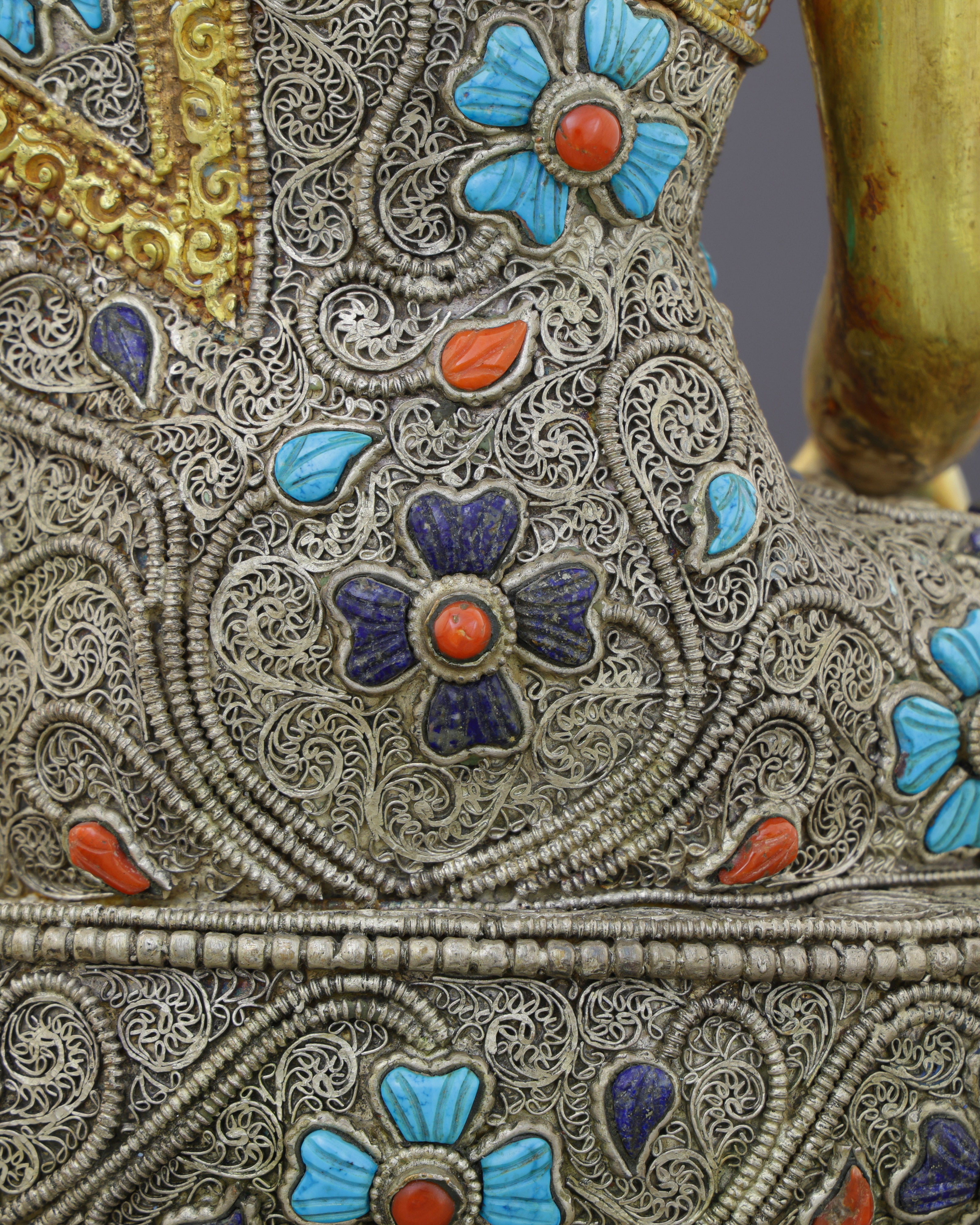 Exquisite 24K Gold Gilded Sakyamuni Buddha Statue | Masterpiece of Nepalese Artistry