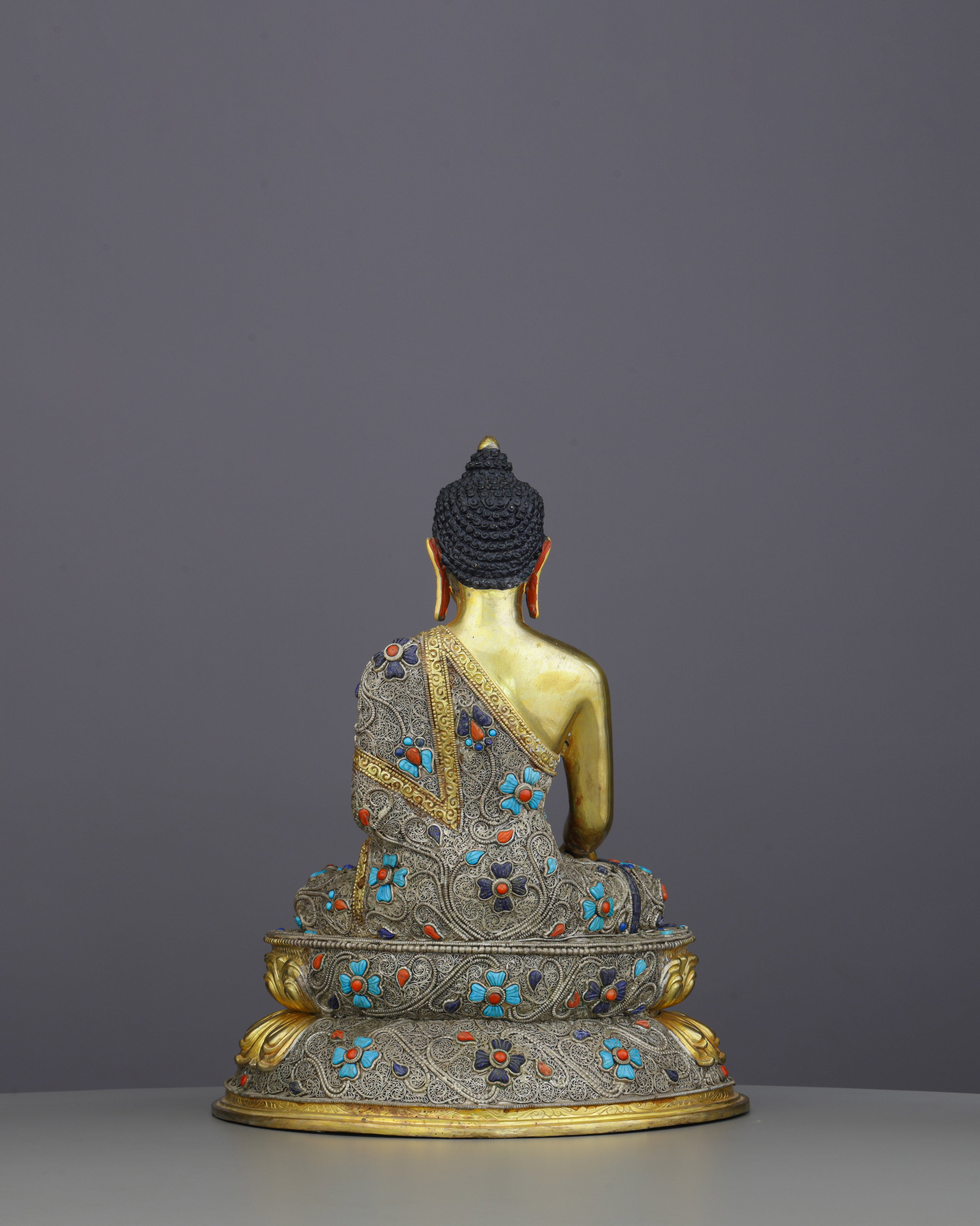 Exquisite 24K Gold Gilded Sakyamuni Buddha Statue | Masterpiece of Nepalese Artistry