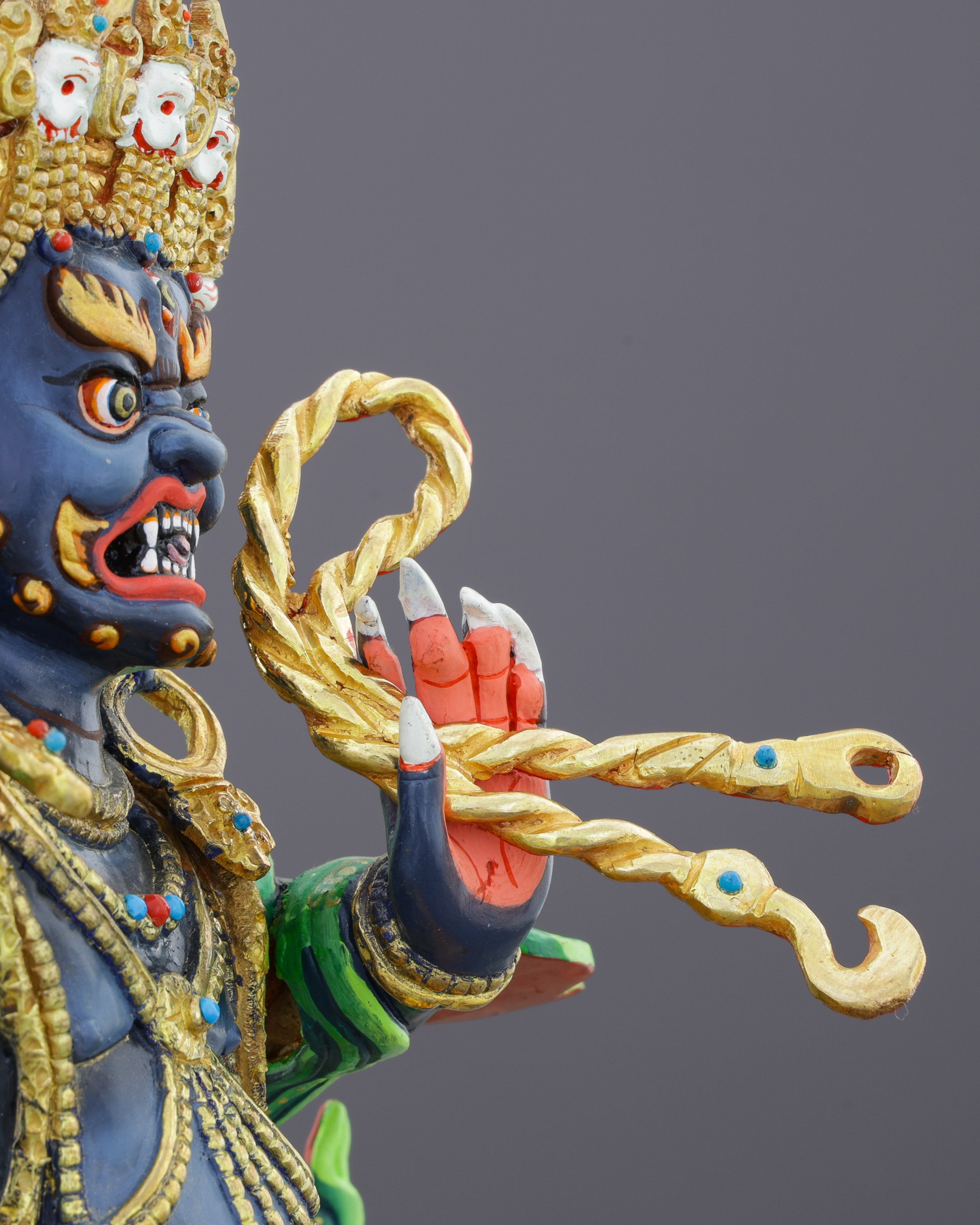 Magnificent Gold-Plated Vajrapani Statue | Guardian of Spiritual Power and Protection