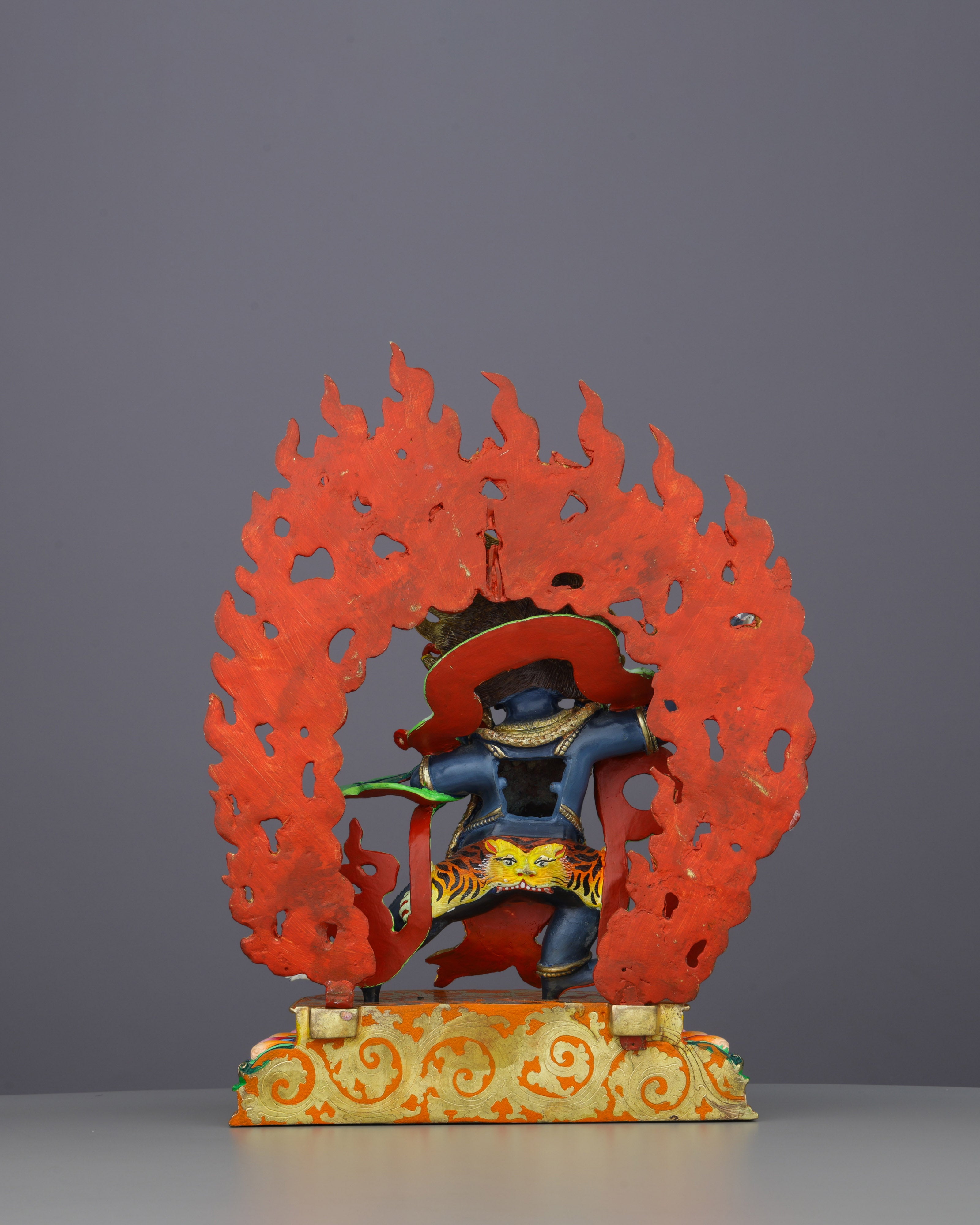 Magnificent Gold-Plated Vajrapani Statue | Guardian of Spiritual Power and Protection