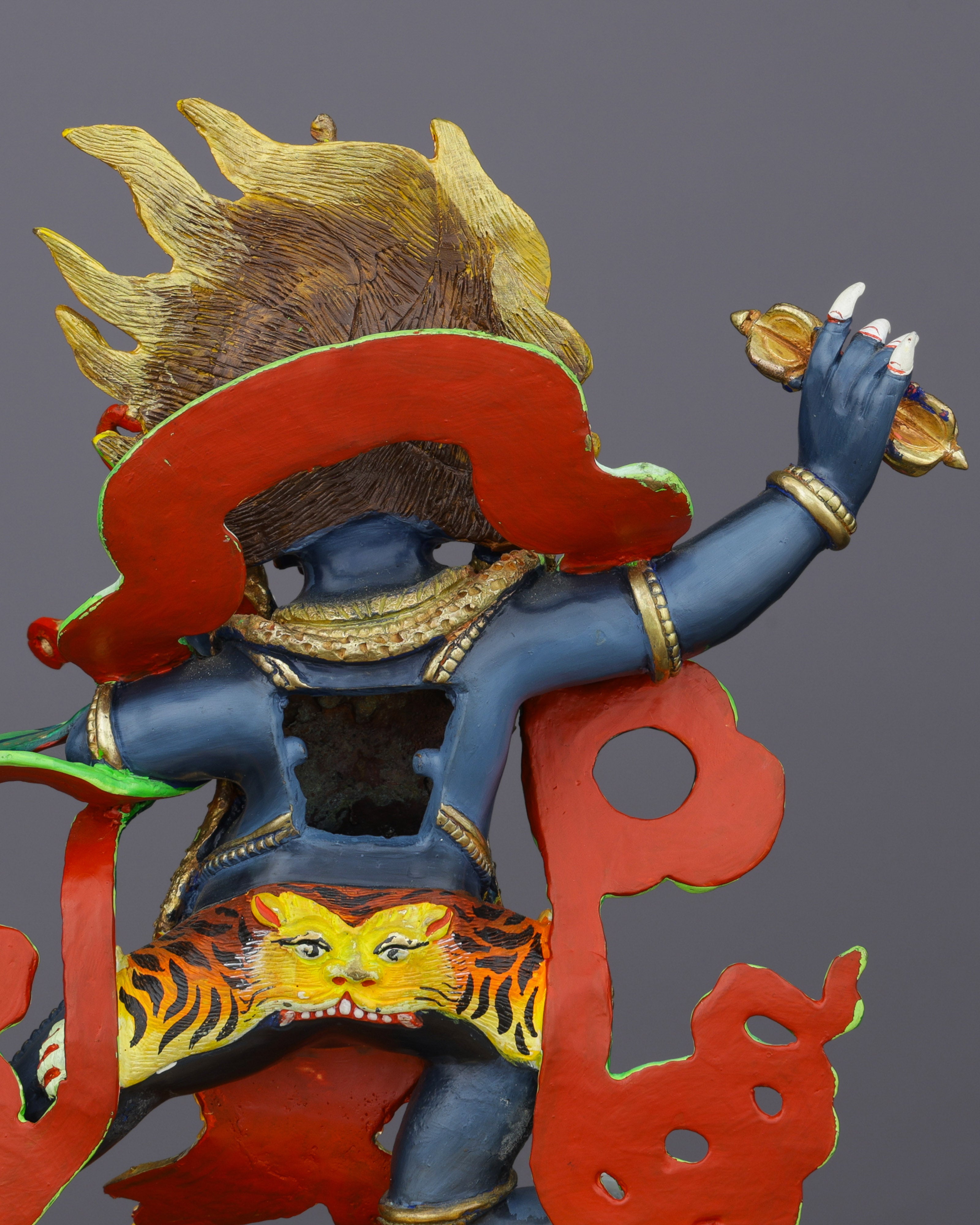 Magnificent Gold-Plated Vajrapani Statue | Guardian of Spiritual Power and Protection