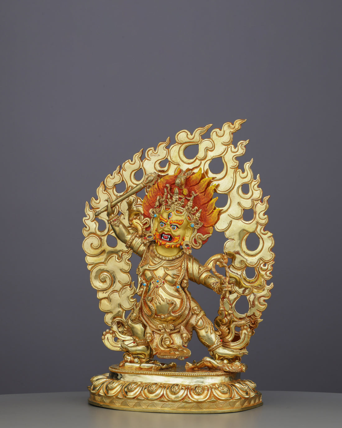 Fierce Guardian of Sacred Realms | Dandapani Statue - Handcrafted Buddhist Statue - Authentic Sacred Art