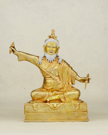 Dudjom Lingpa Statue | Golden Treasure Revealer of the Himalayas