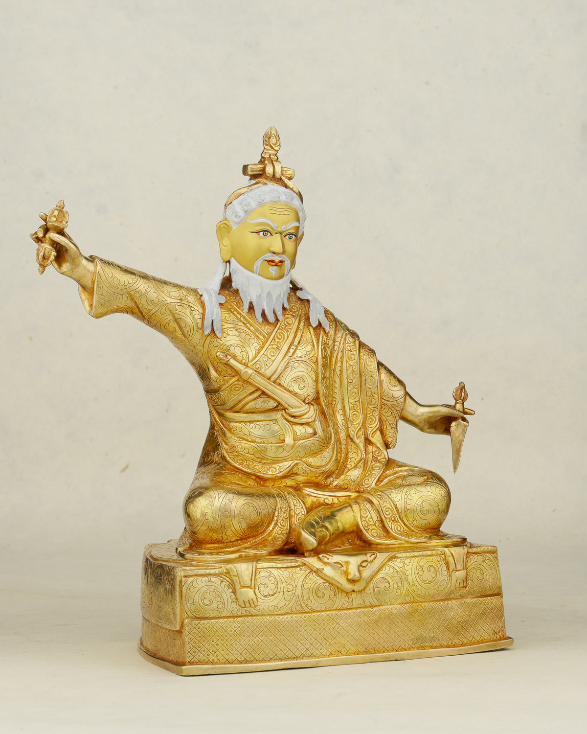 Dudjom Lingpa Statue | Golden Treasure Revealer of the Himalayas