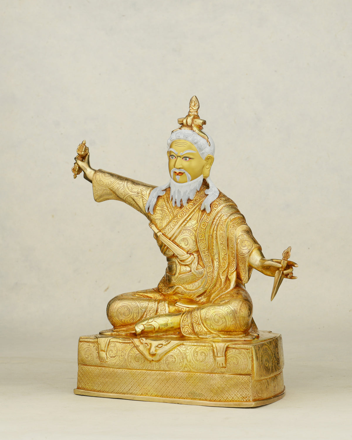 Dudjom Lingpa Statue | Golden Treasure Revealer of the Himalayas - Authentic Handcrafted Statue