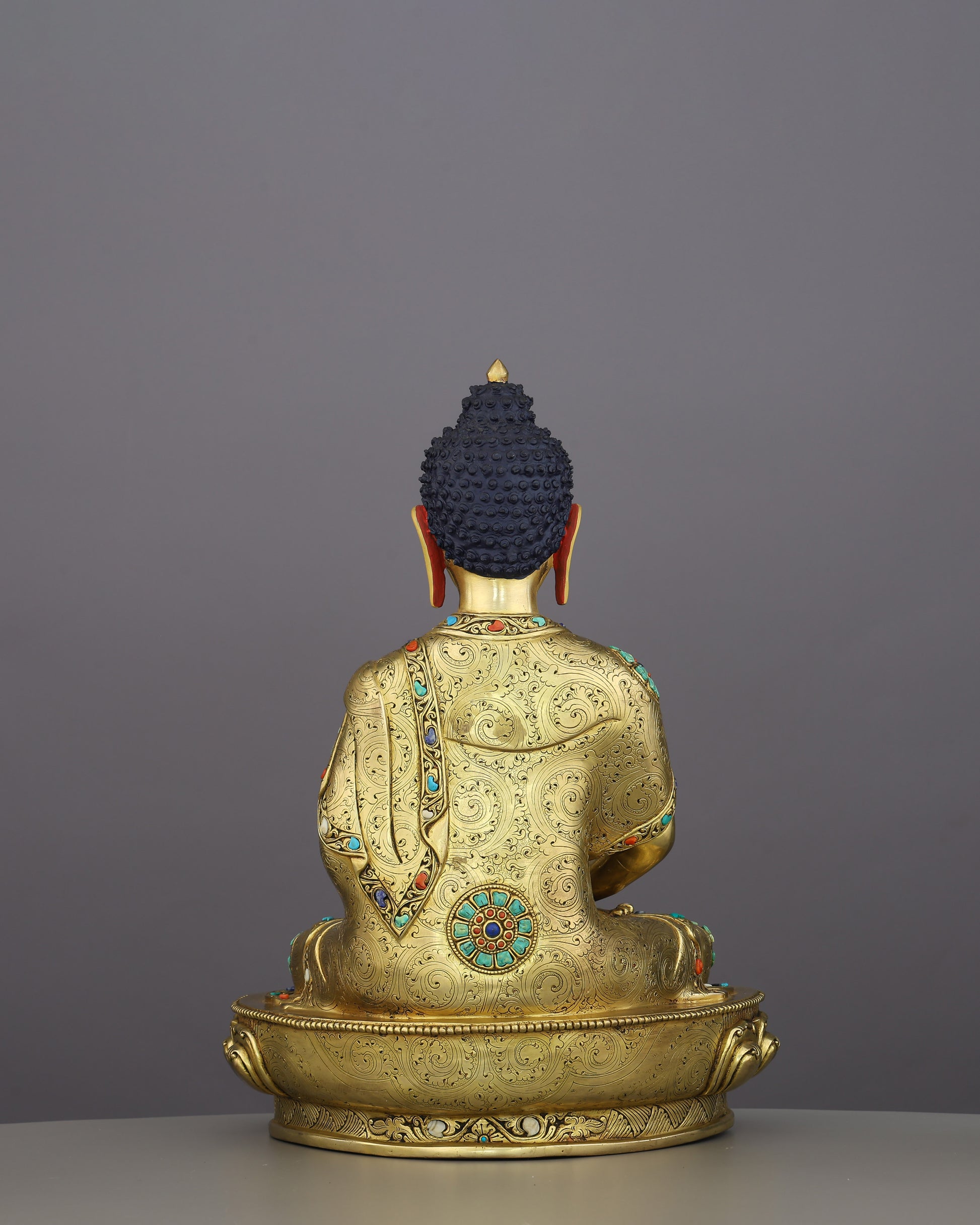 Amitabha Buddha Statue | A Timeless Gilded Masterpiece From the Heart of Nepal - Authentic Handcrafted Statue